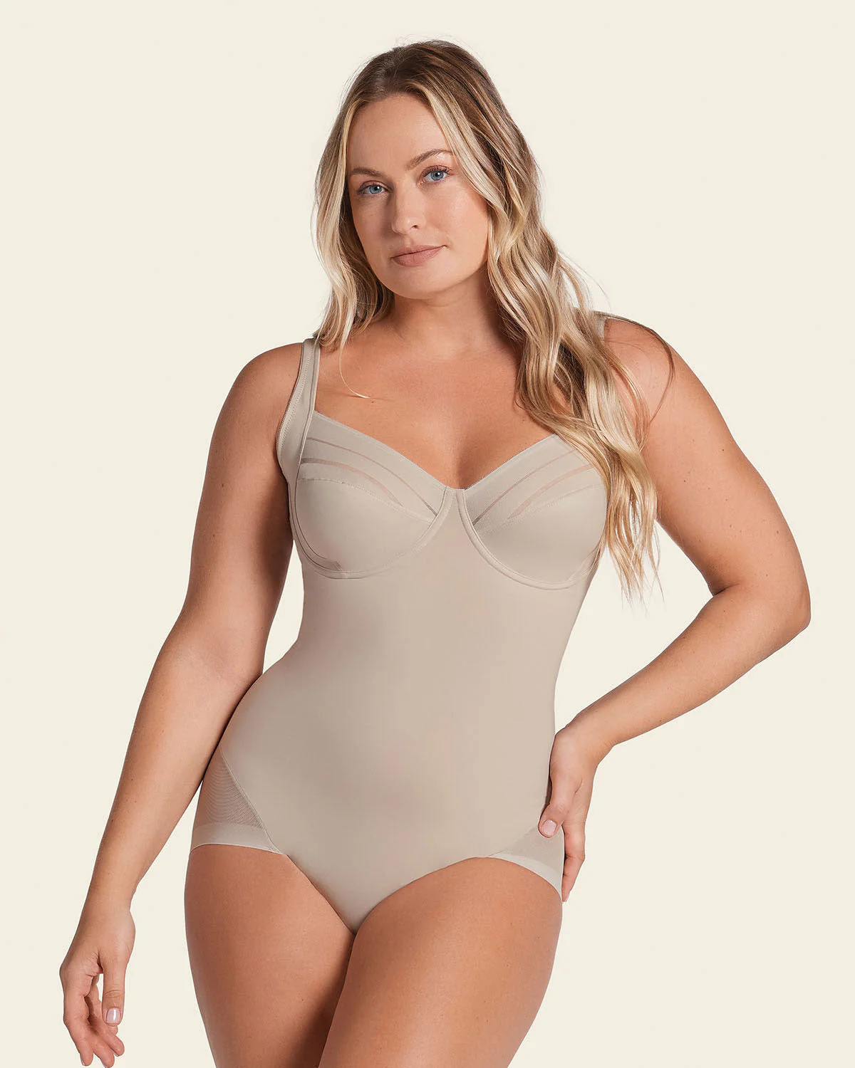 Smoothing Shaper Bodysuit with Underwire Cups