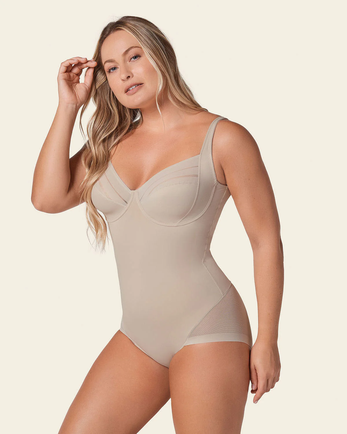 Smoothing Shaper Bodysuit with Underwire Cups - Image 14
