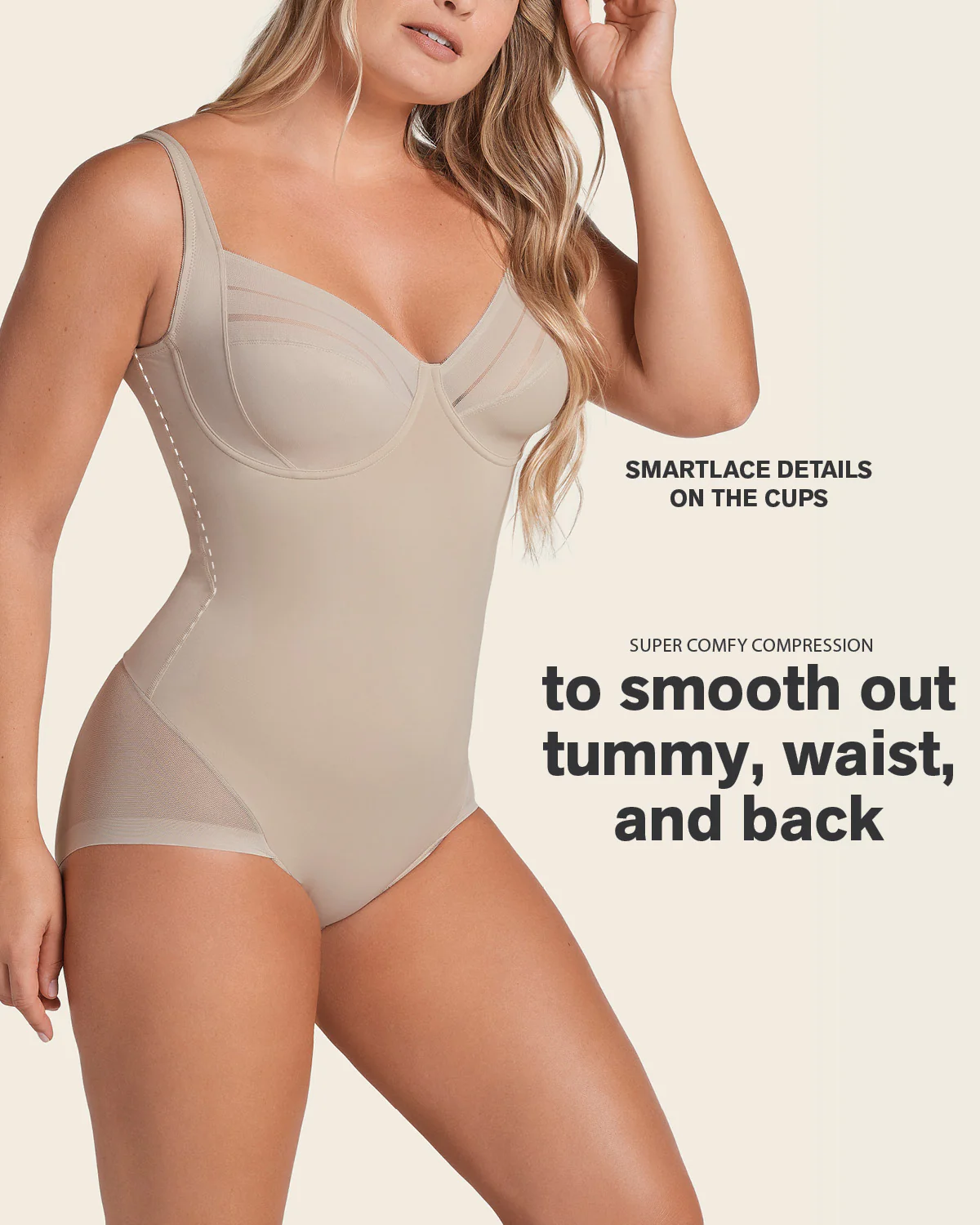 Smoothing Shaper Bodysuit with Underwire Cups - Image 5