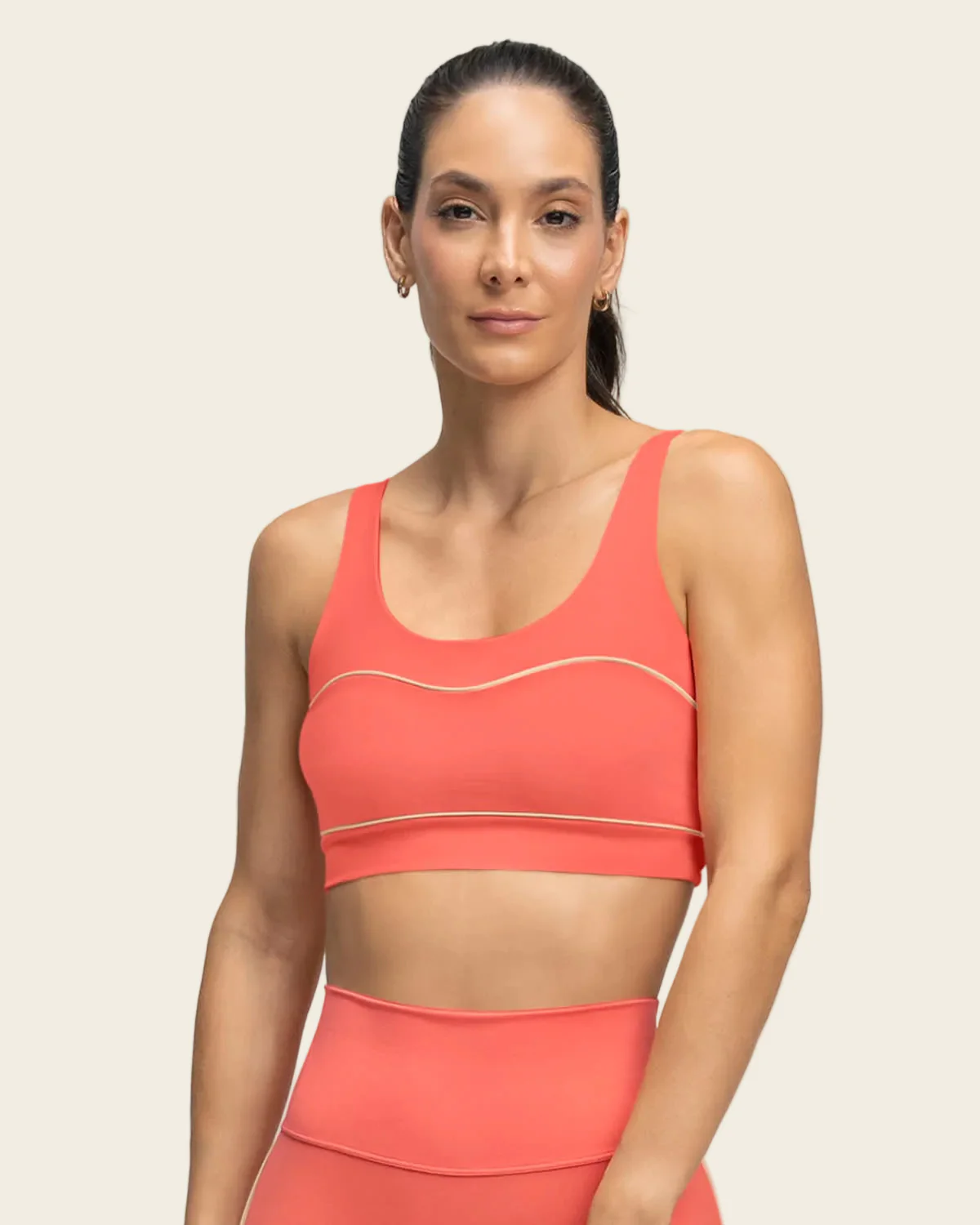 Sports Bra with Contrast Double Straps - Image 13