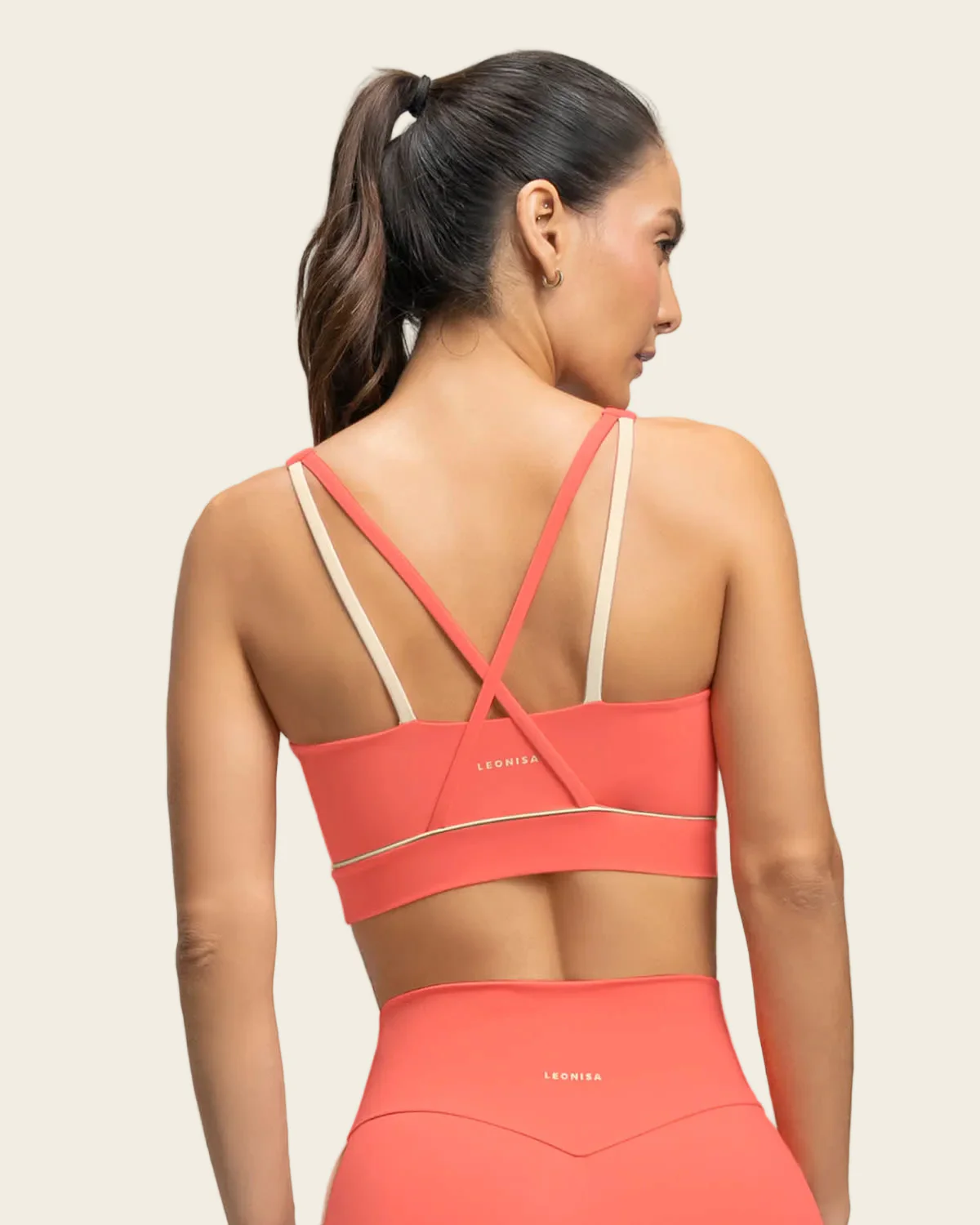 Sports Bra with Contrast Double Straps - Image 14
