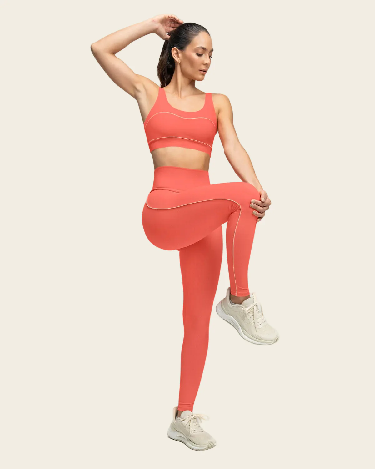 Sports Bra with Contrast Double Straps - Image 15