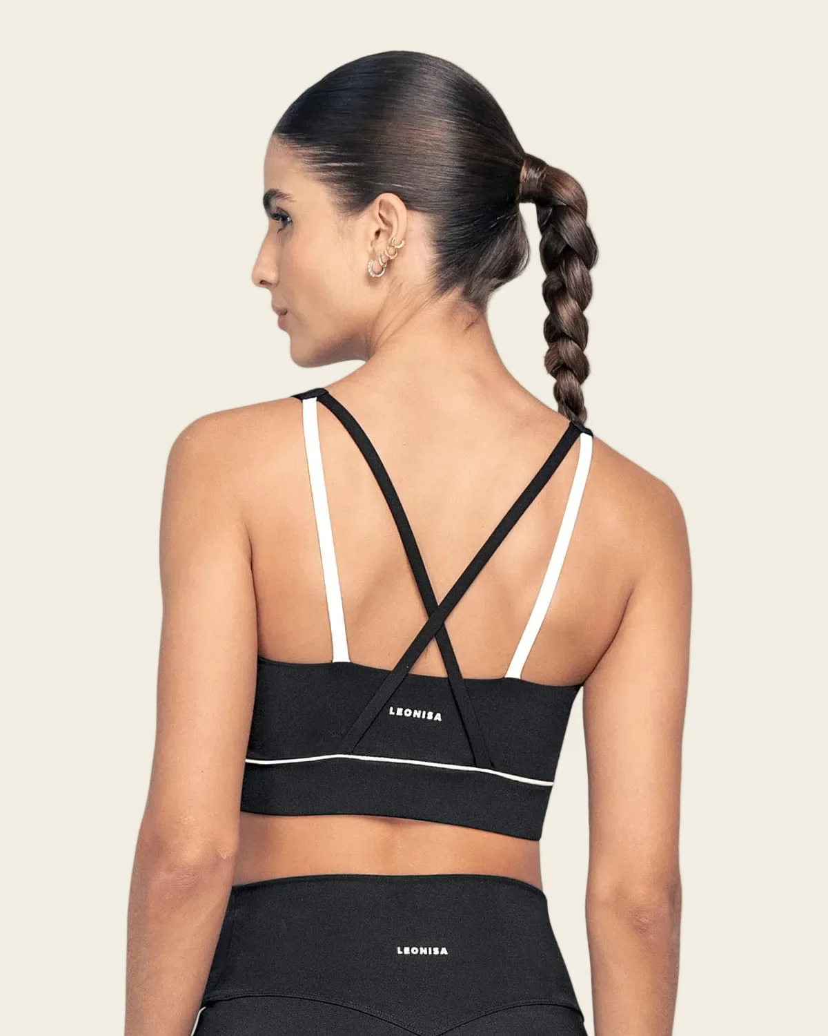 Sports Bra with Contrast Double Straps - Image 2