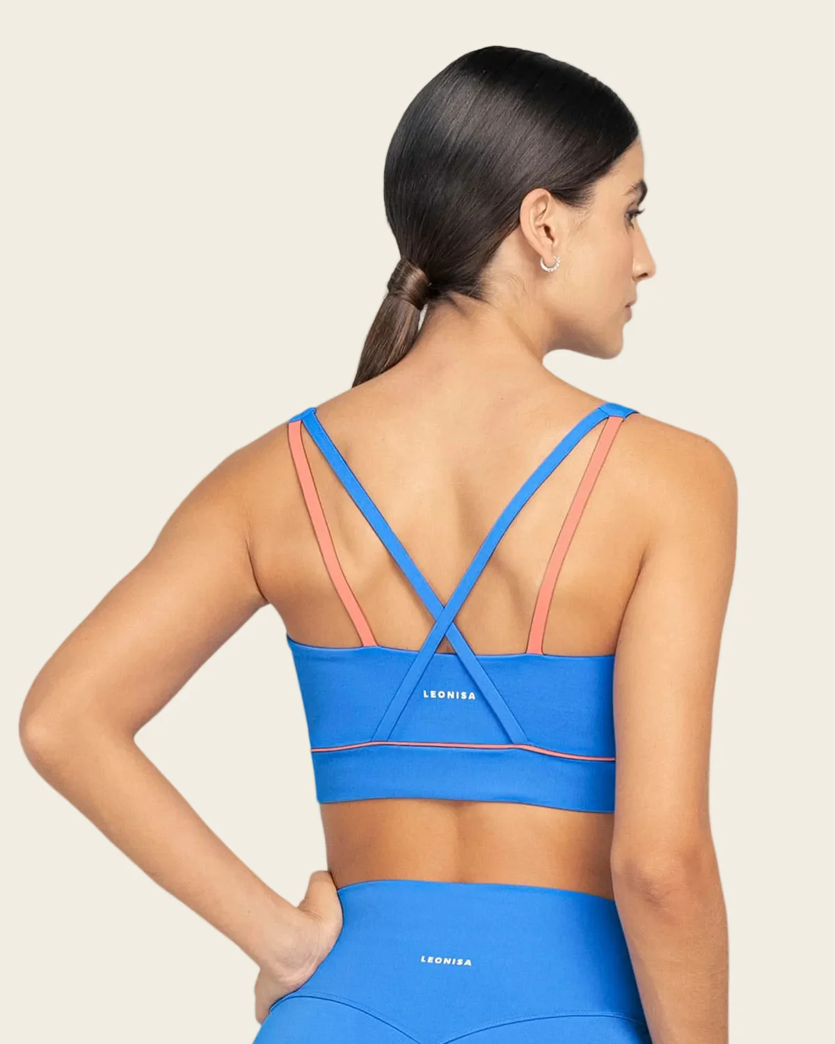 Sports Bra with Contrast Double Straps - Image 20