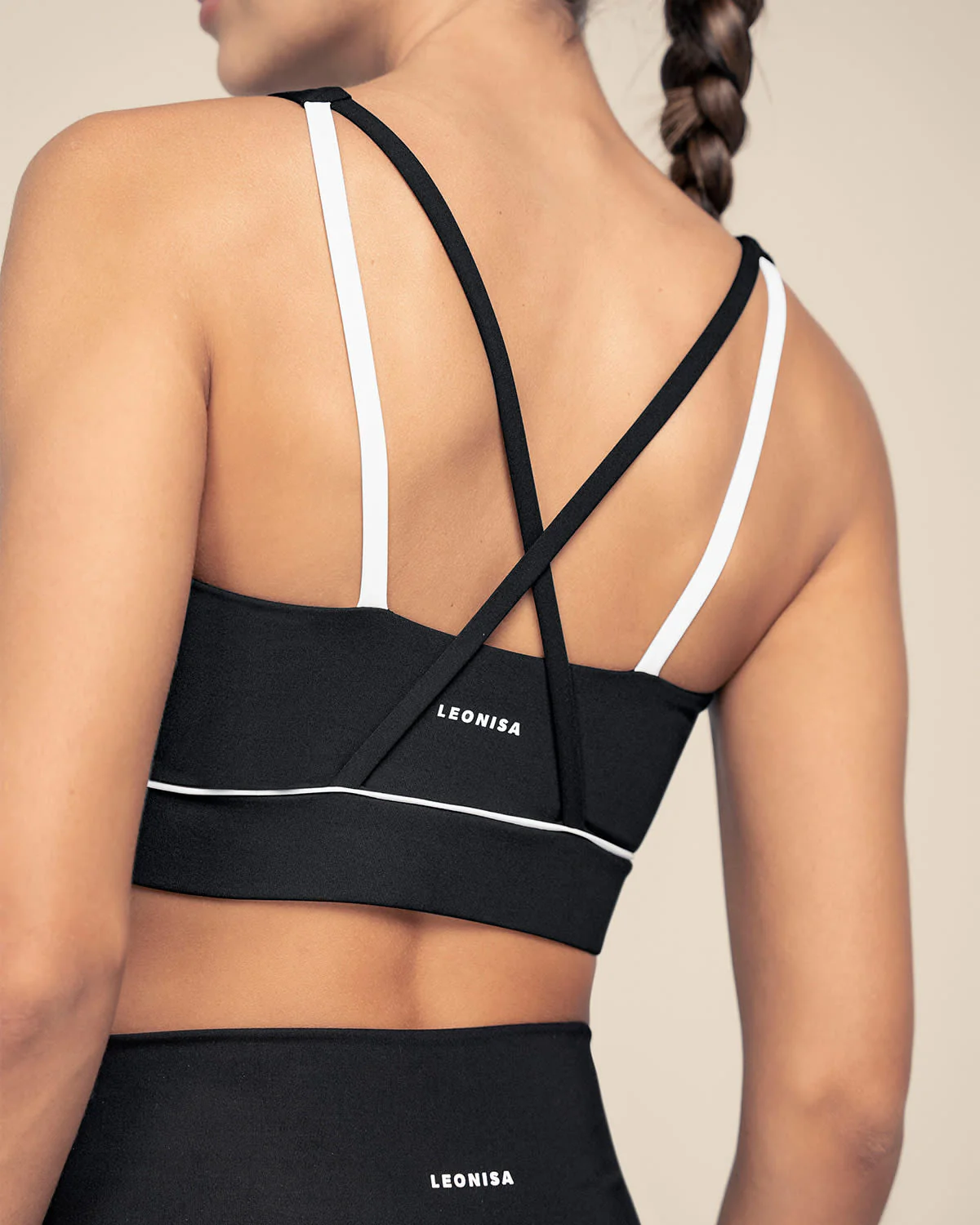Sports Bra with Contrast Double Straps - Image 4