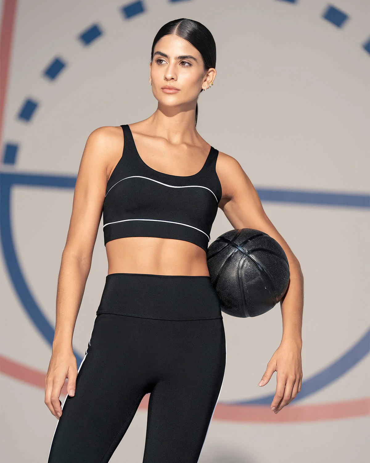 Sports Bra with Contrast Double Straps - Image 6