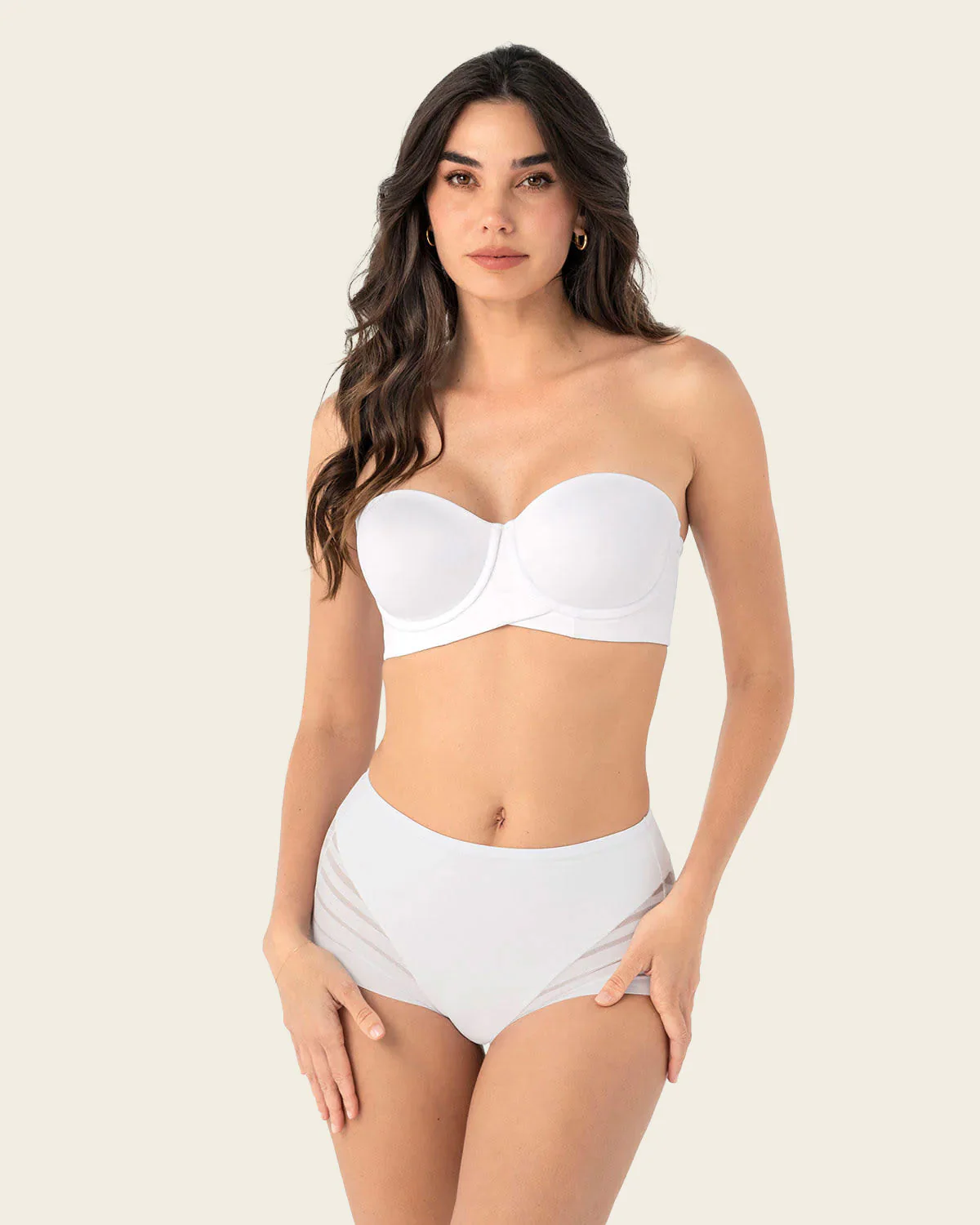 Strapless Contouring Lined Bra with Criss-Cross Underbust Band - Image 7