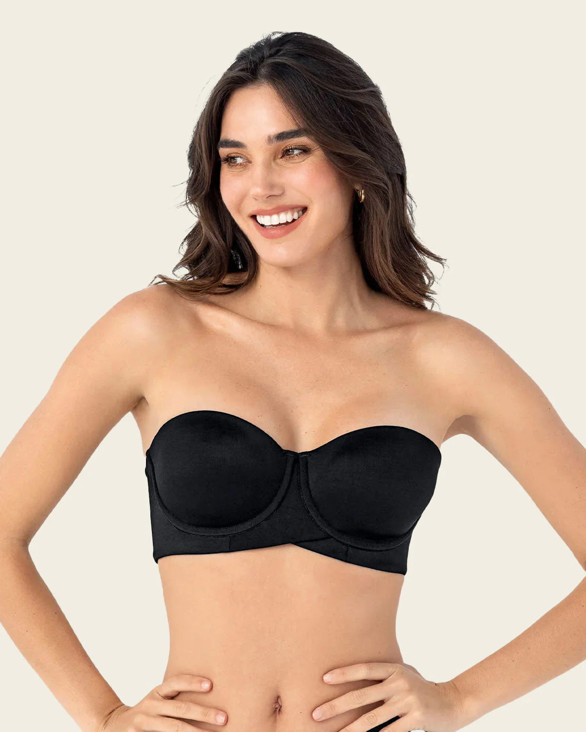 Strapless Contouring Lined Bra with Criss-Cross Underbust Band - Image 9
