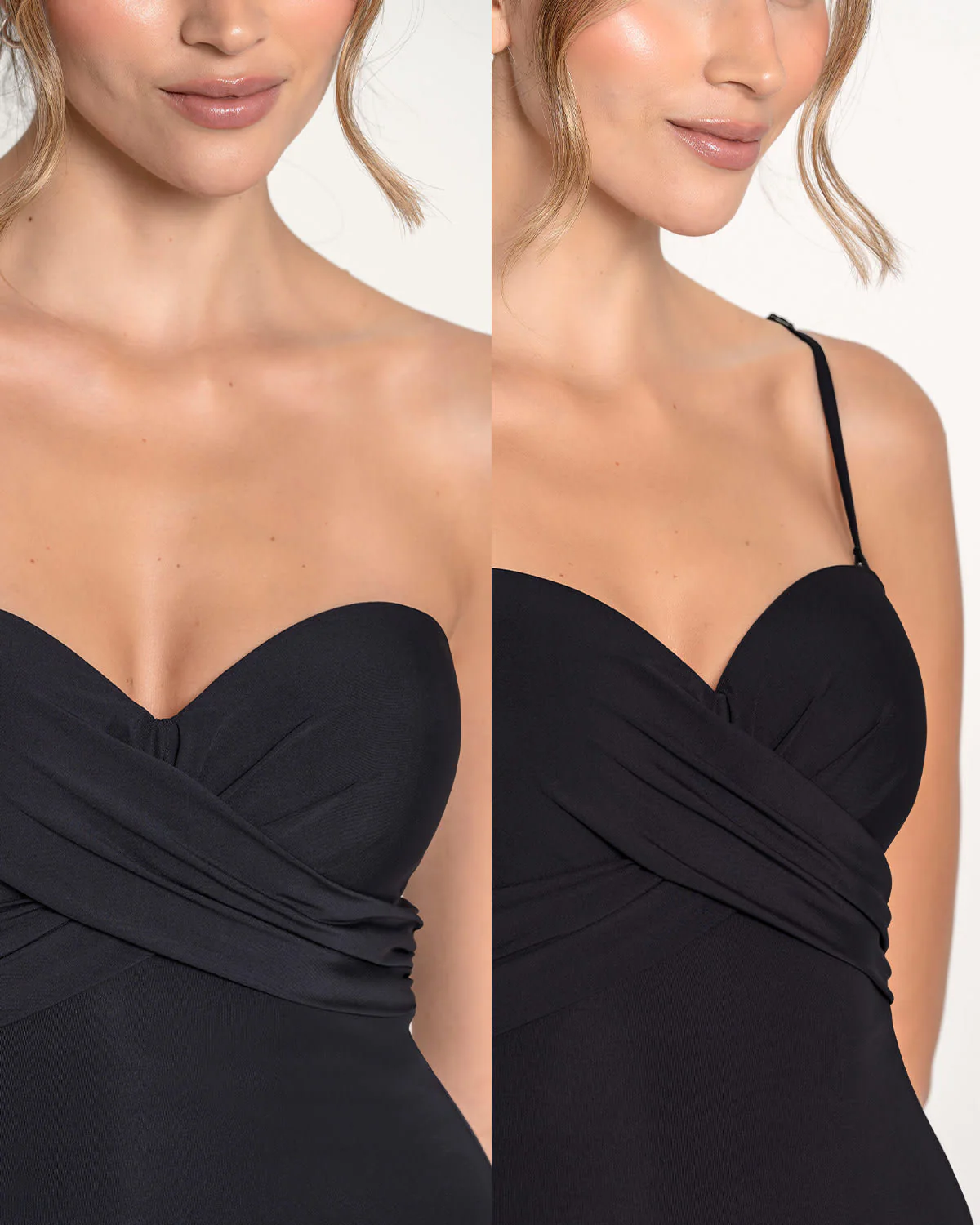 Strapless One-Piece Slimming Swimsuit with Underwire Push-Up Cups - Image 4