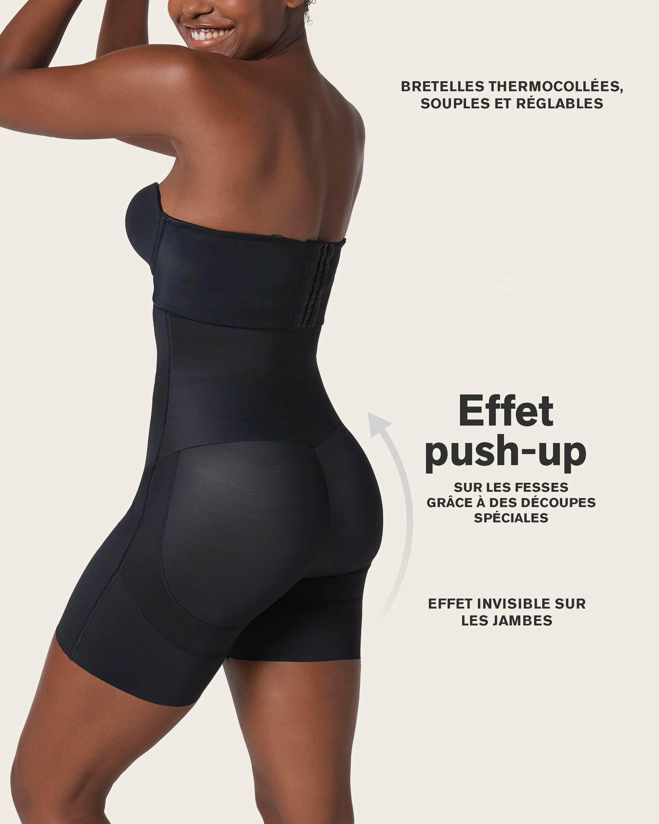 Strapless Sculpting Step-in Body Shaper with Short Bottom - Image 12