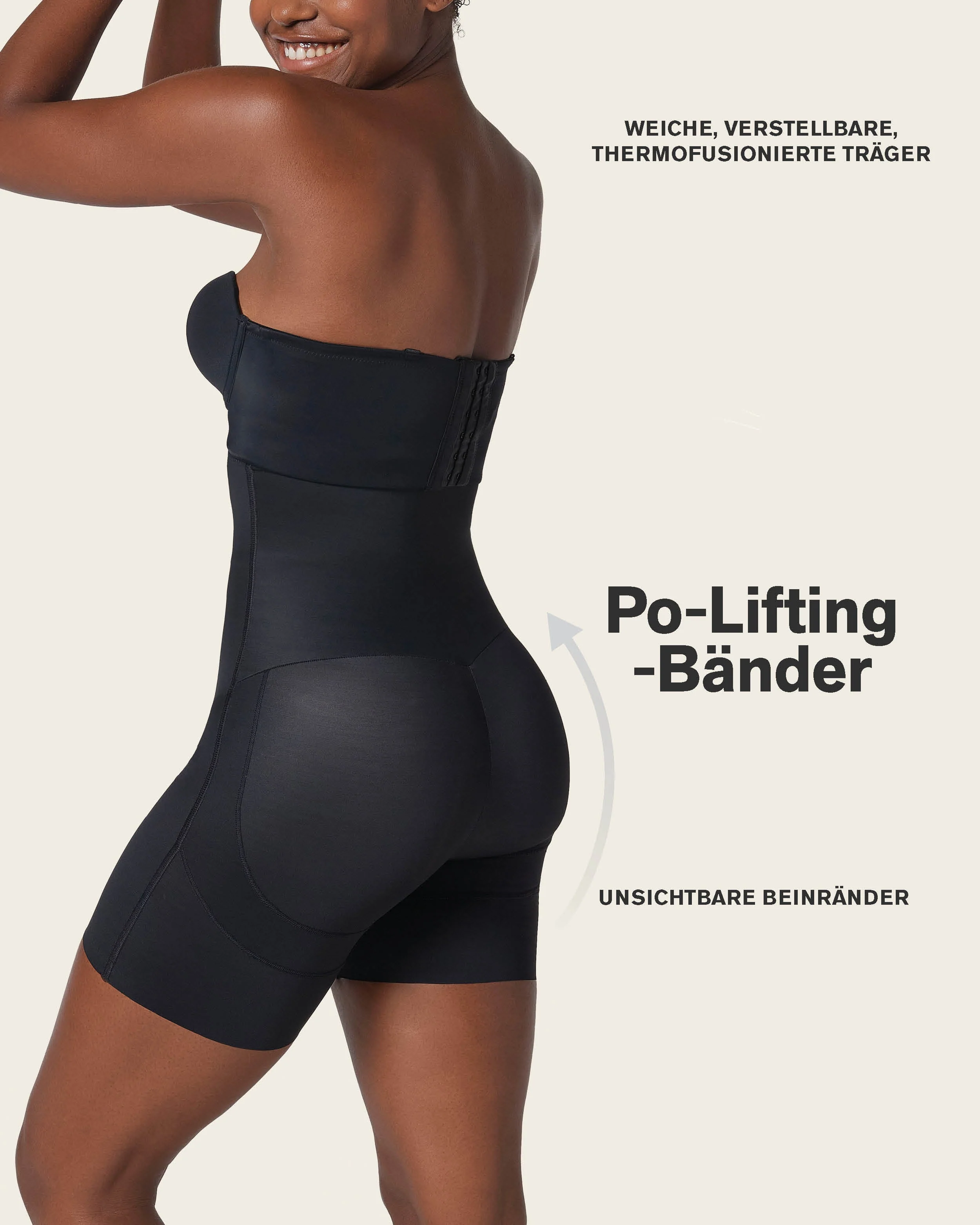 Strapless Sculpting Step-in Body Shaper with Short Bottom - Image 14
