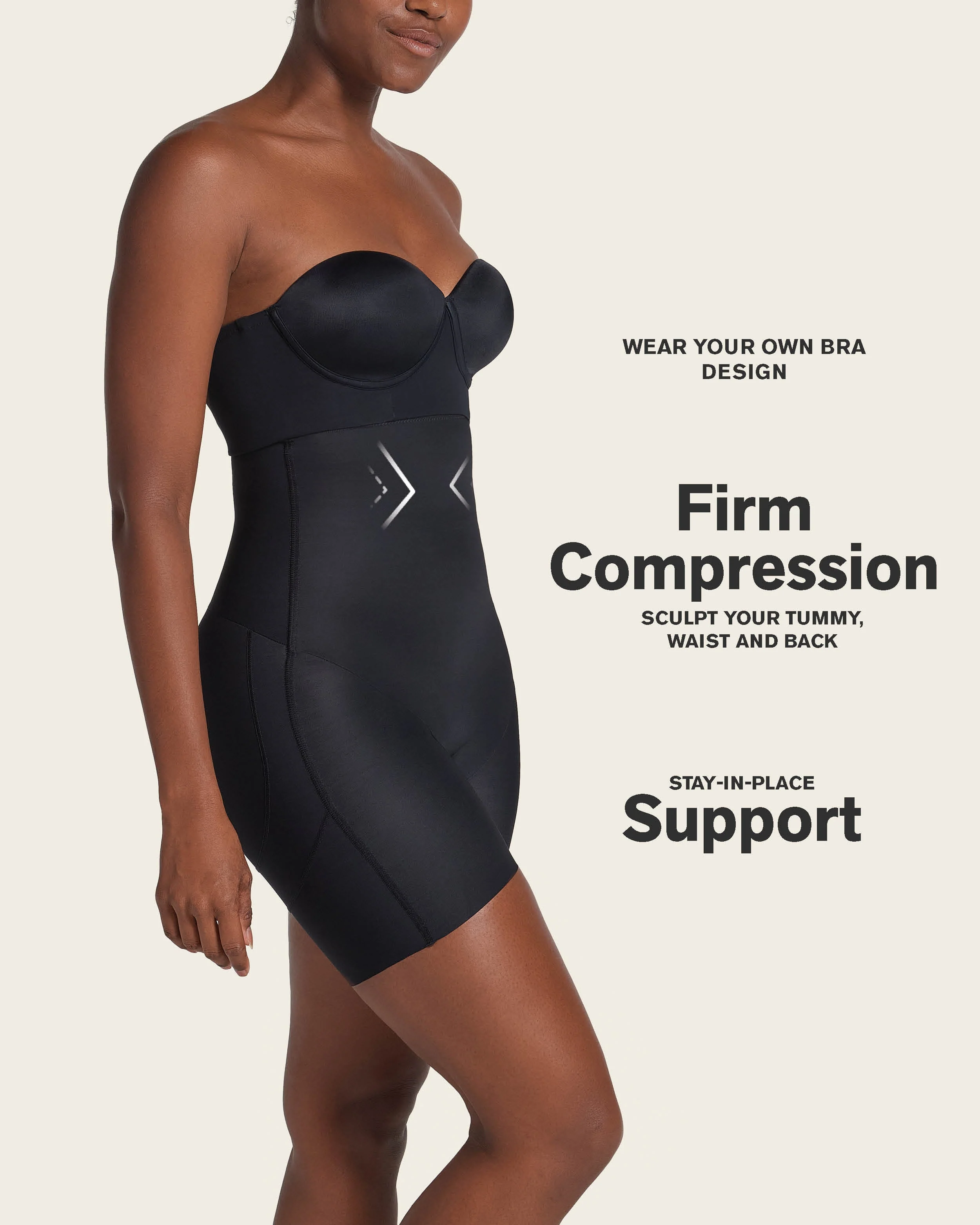 Strapless Sculpting Step-in Body Shaper with Short Bottom - Image 7