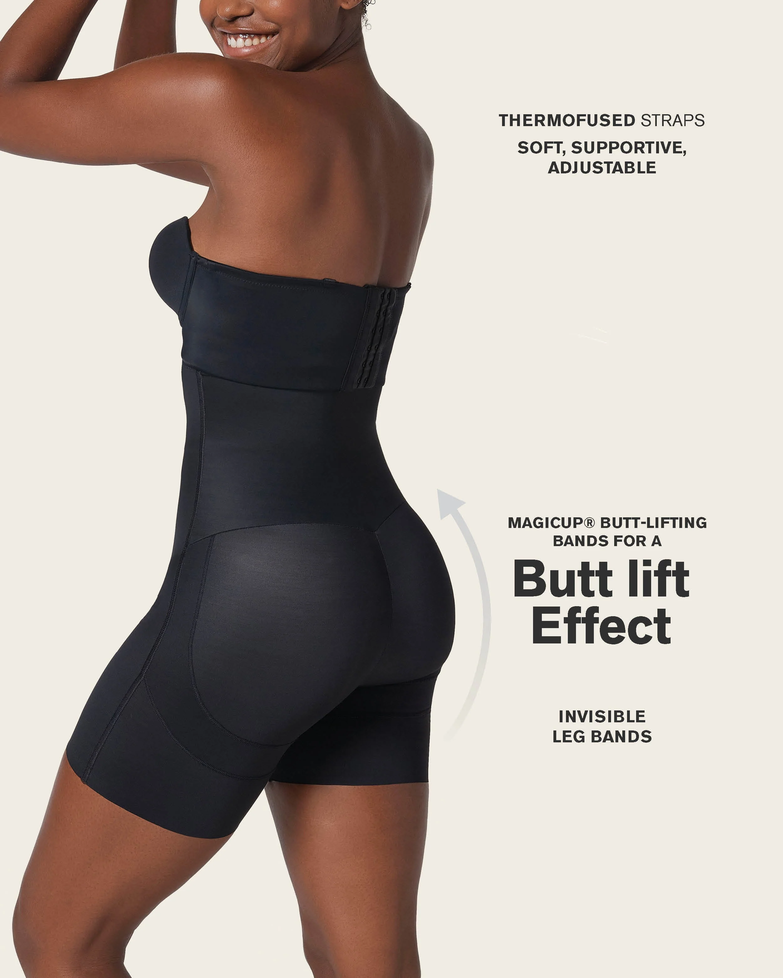 Strapless Sculpting Step-in Body Shaper with Short Bottom - Image 8