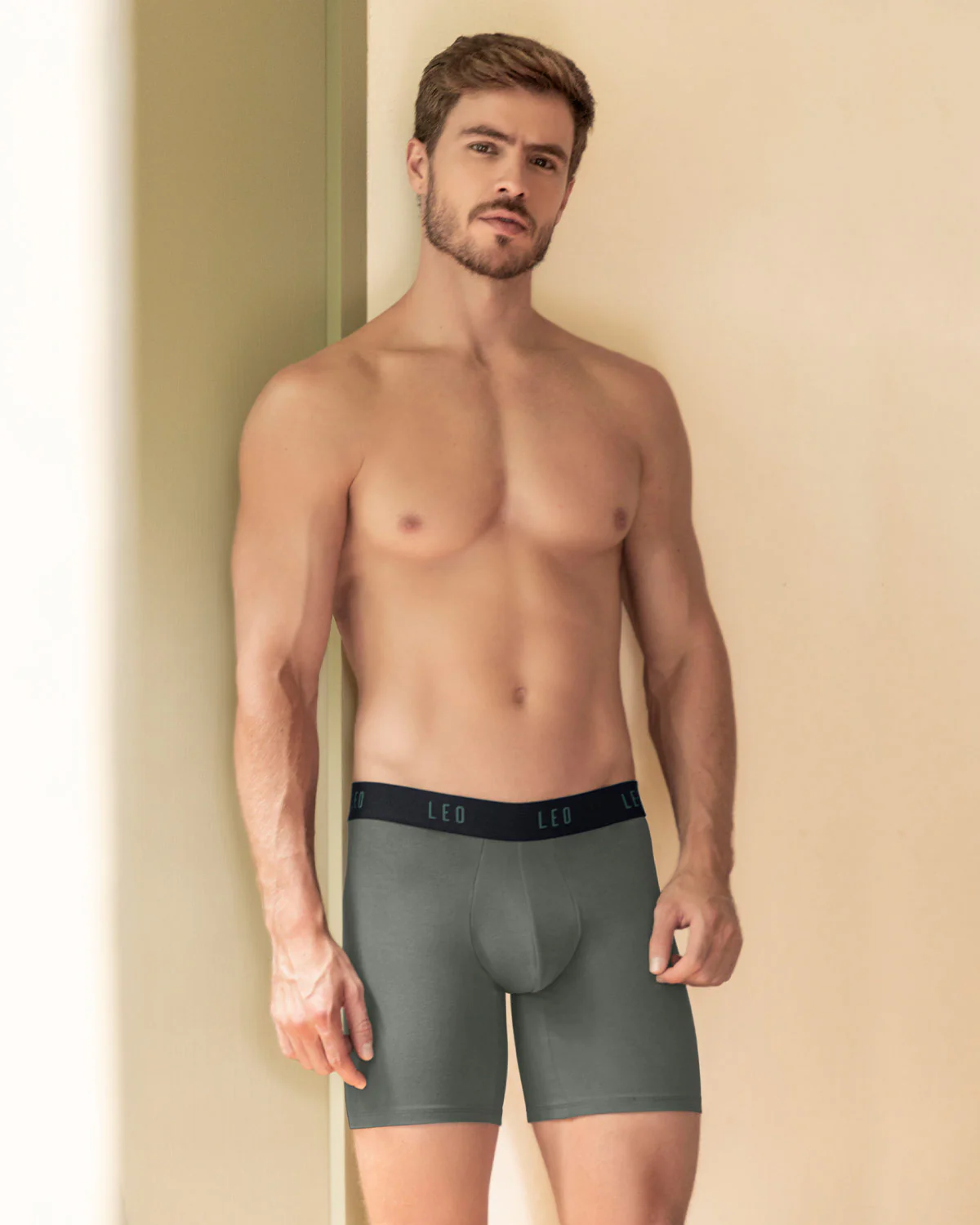 Stretch Cotton Mid-thigh Boxer Brief - Image 17