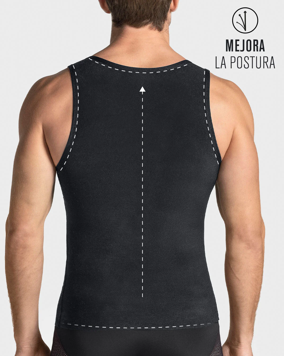 Stretch Cotton Moderate Compression Shaper Singlet with Mesh Cutouts - Image 14