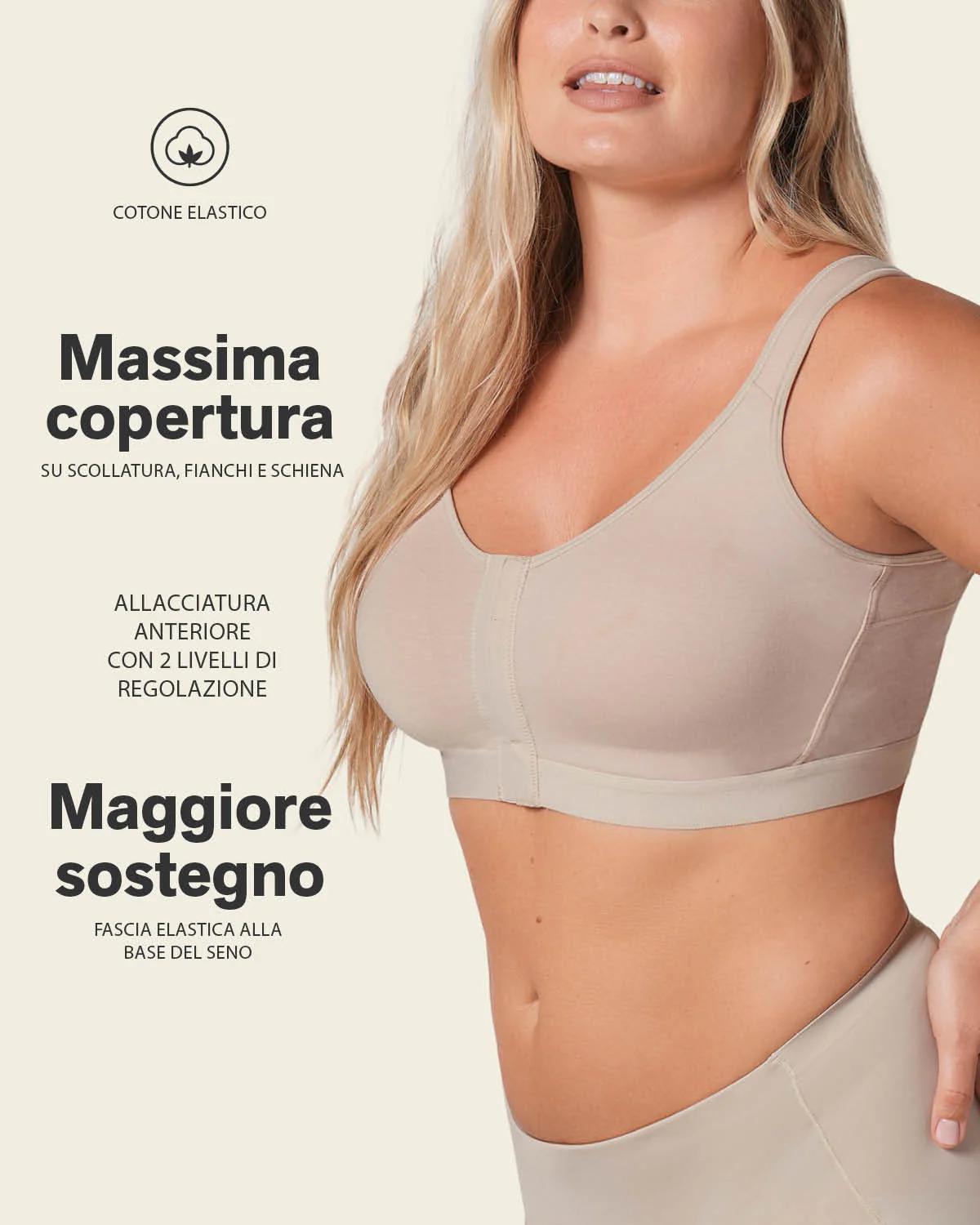 Stretch Cotton Wireless Posture Corrector Bra - Image 10