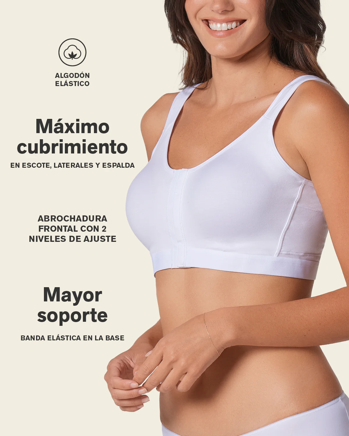 Stretch Cotton Wireless Posture Corrector Bra - Image 15