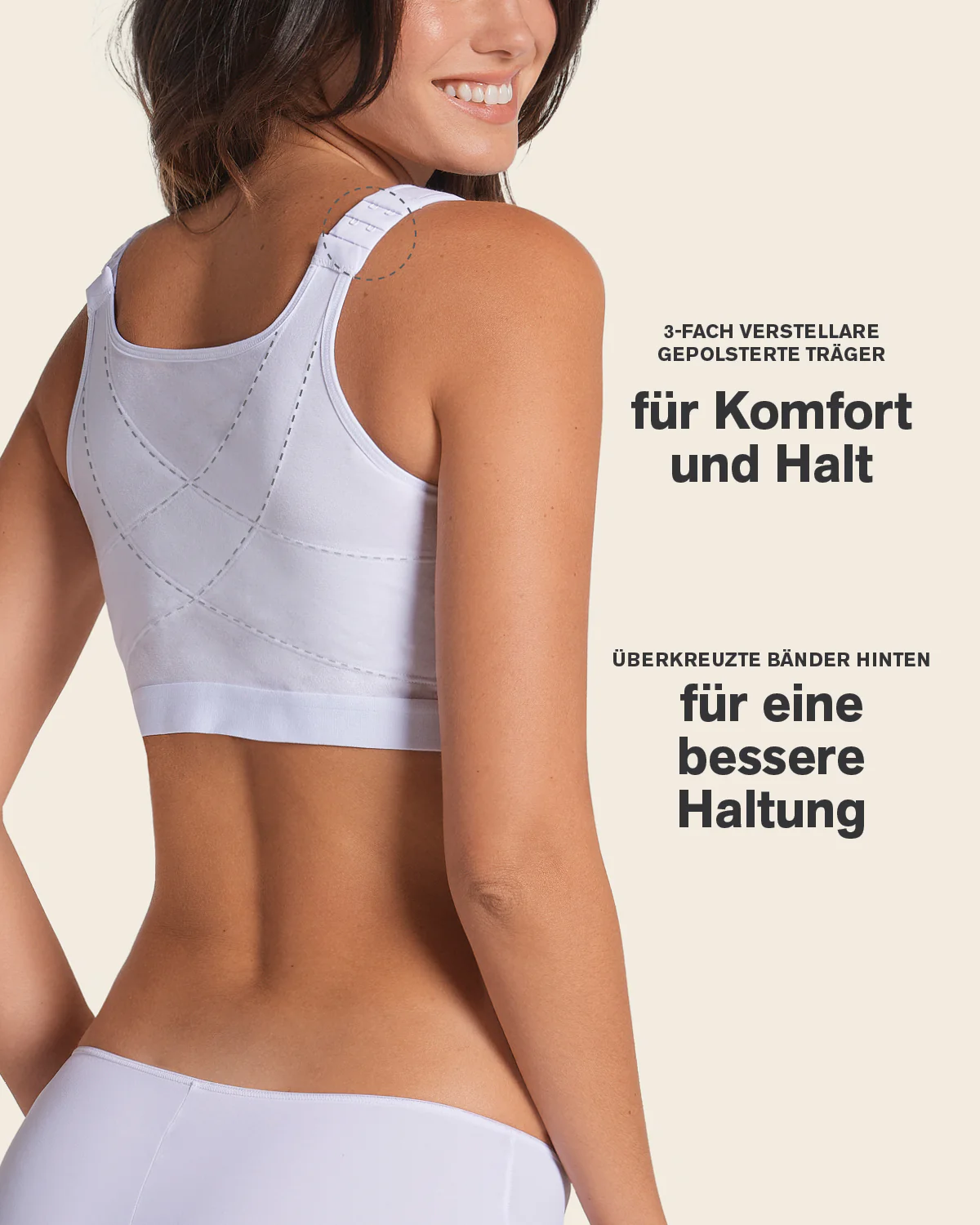 Stretch Cotton Wireless Posture Corrector Bra - Image 20