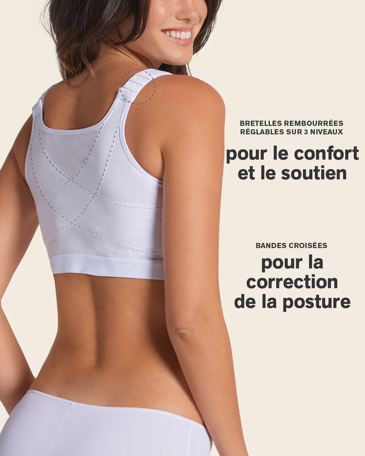 Stretch Cotton Wireless Posture Corrector Bra - Image 22
