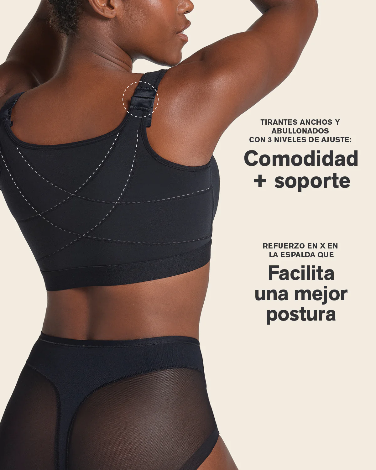 Stretch Cotton Wireless Posture Corrector Bra - Image 30