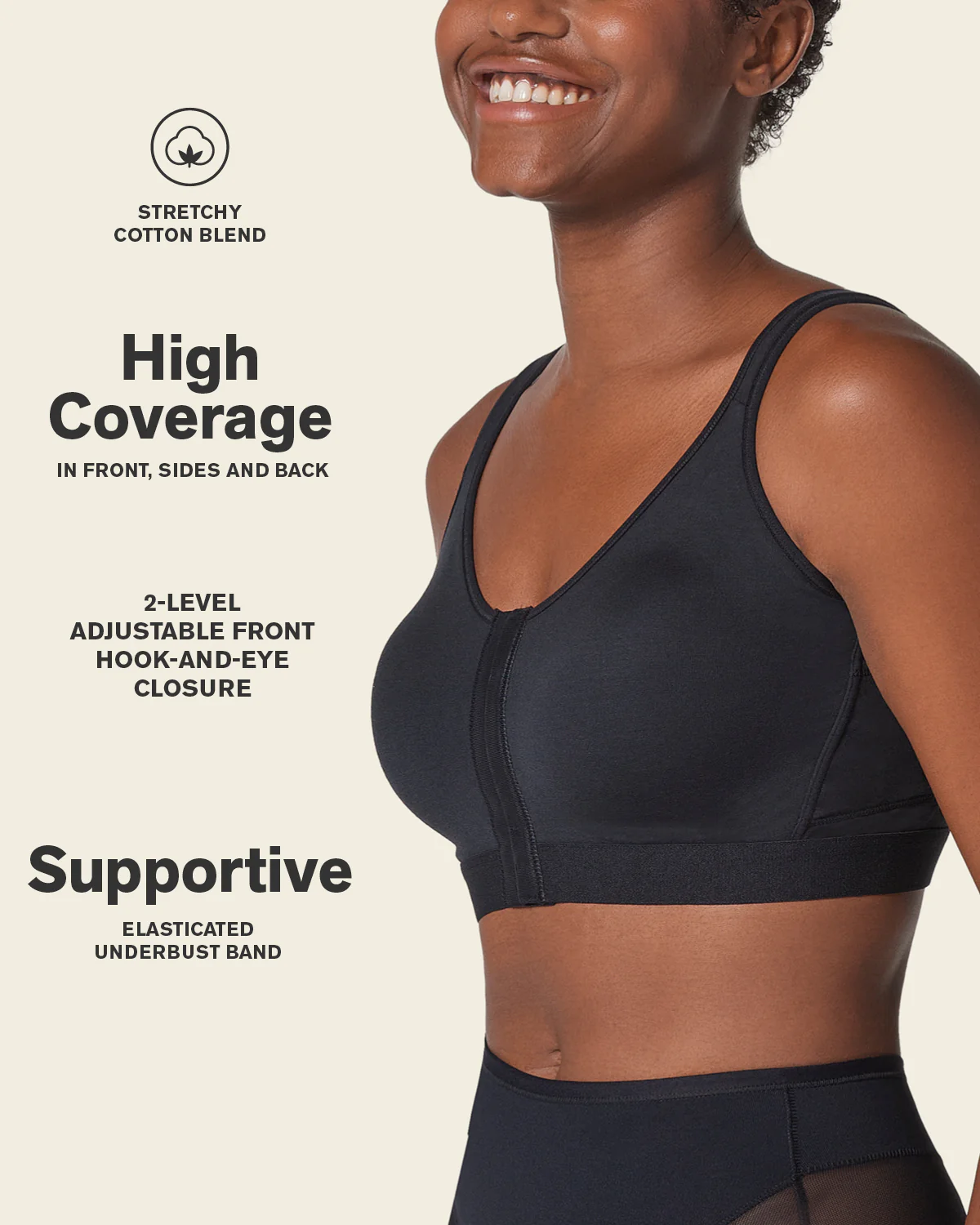 Stretch Cotton Wireless Posture Corrector Bra - Image 31