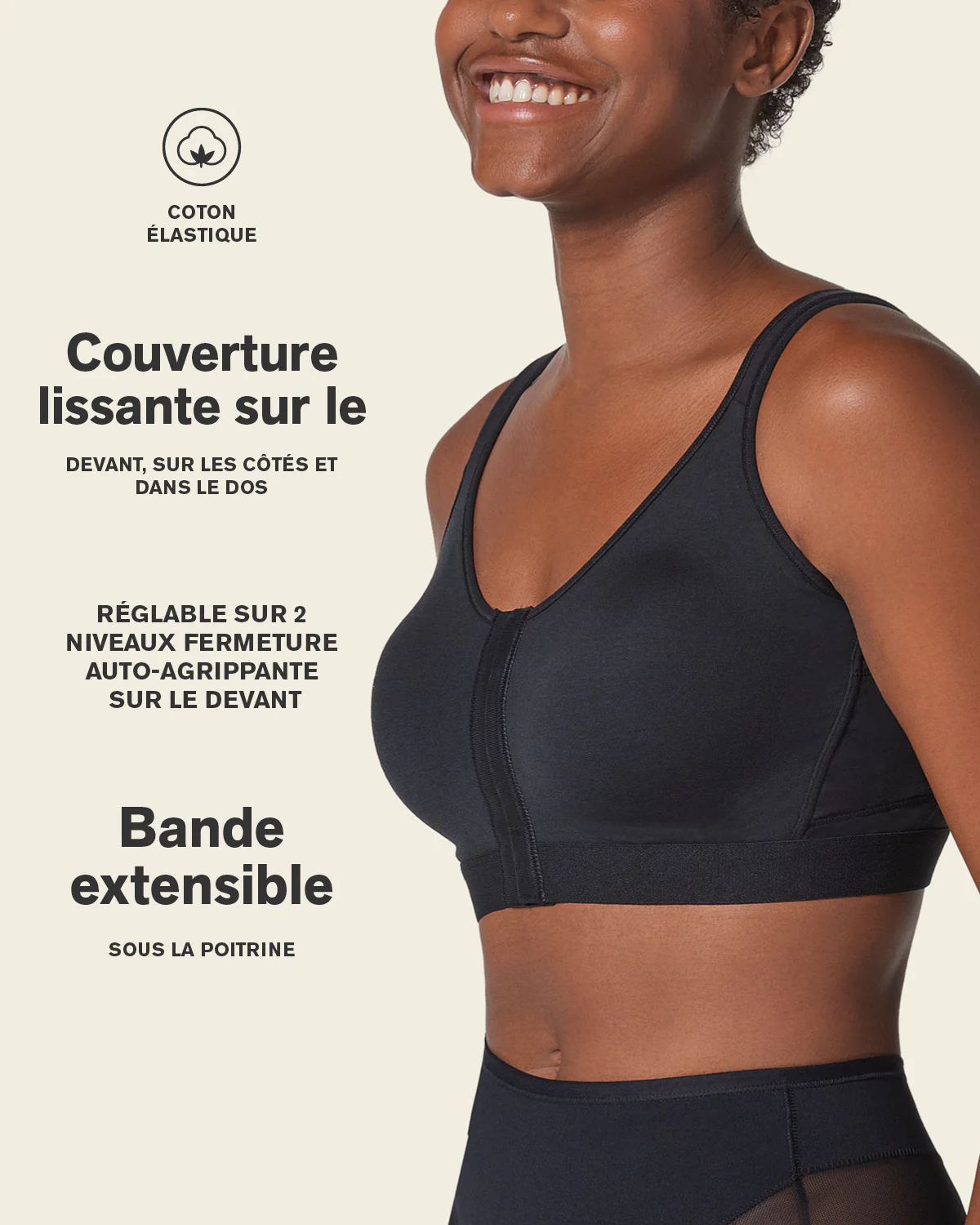 Stretch Cotton Wireless Posture Corrector Bra - Image 35
