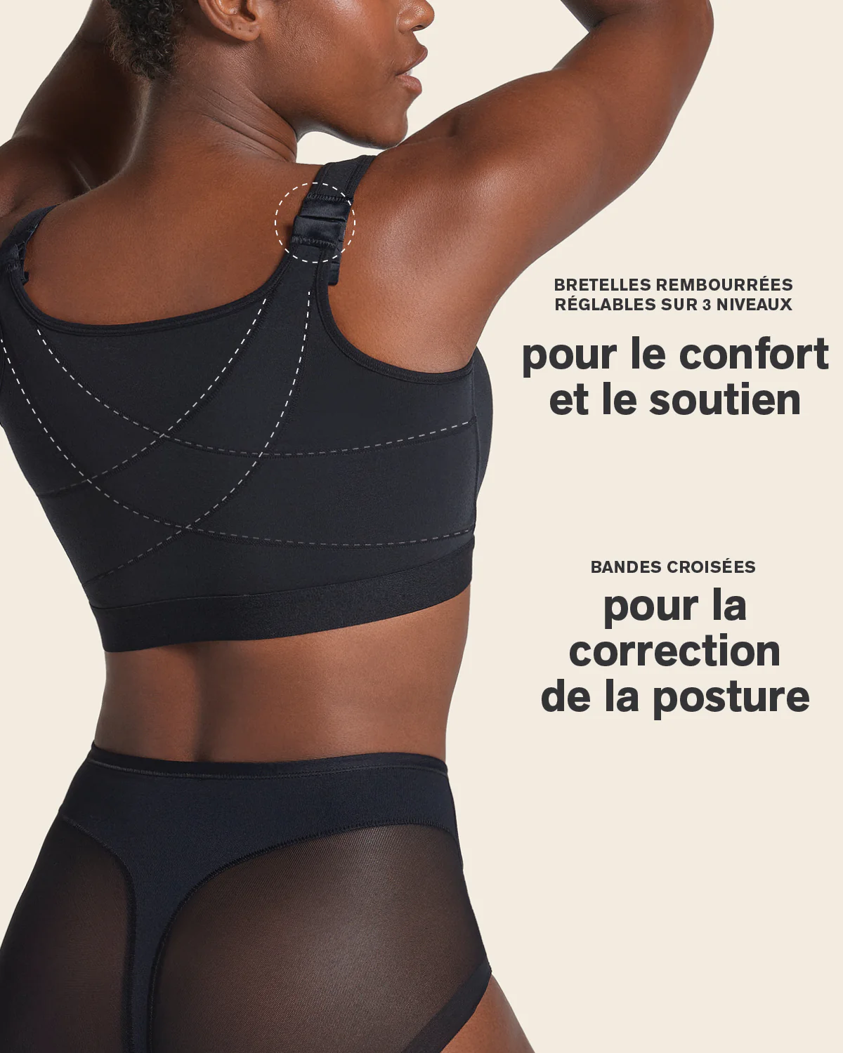Stretch Cotton Wireless Posture Corrector Bra - Image 36