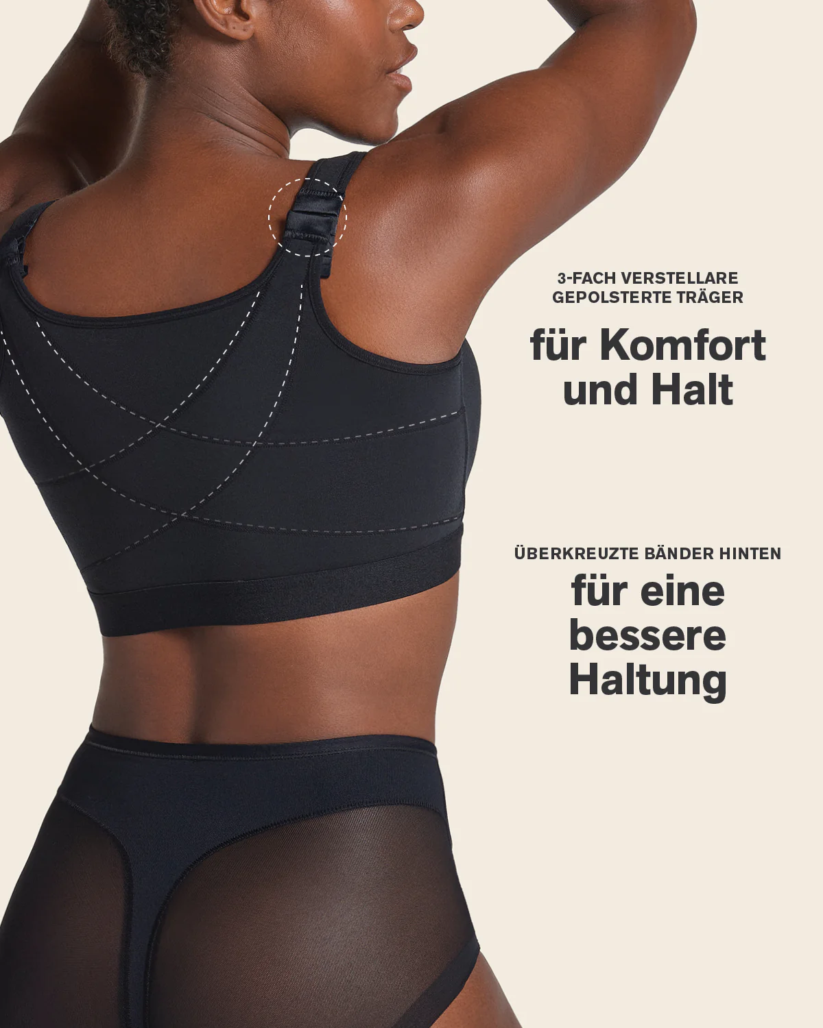 Stretch Cotton Wireless Posture Corrector Bra - Image 38
