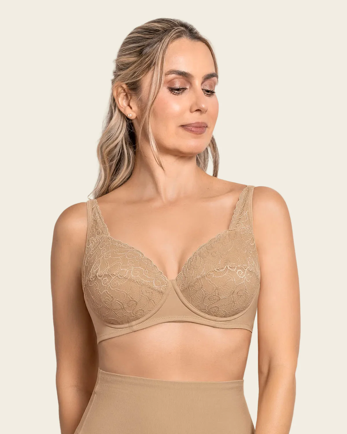 The Classic Triangle Bra with Lace Accents