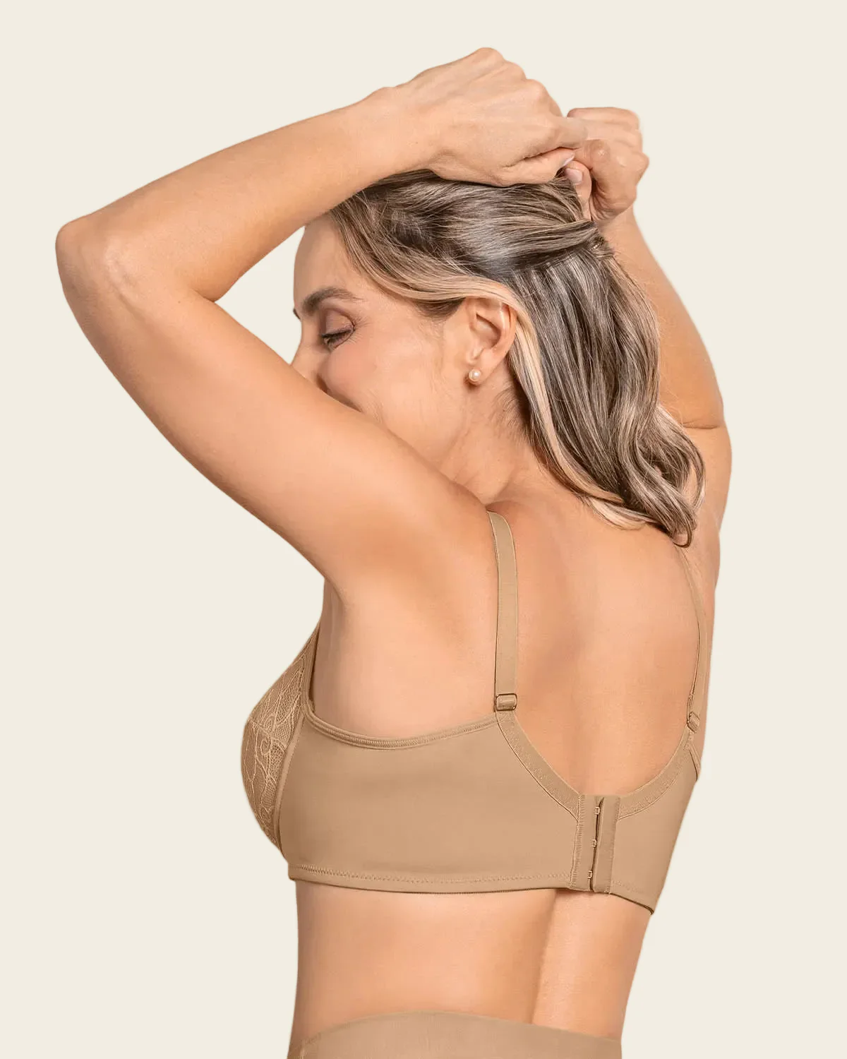 The Classic Triangle Bra with Lace Accents - Image 2