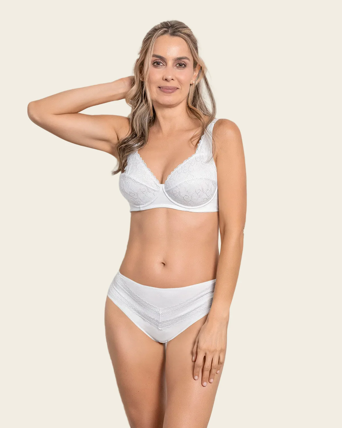 The Classic Triangle Bra with Lace Accents - Image 7