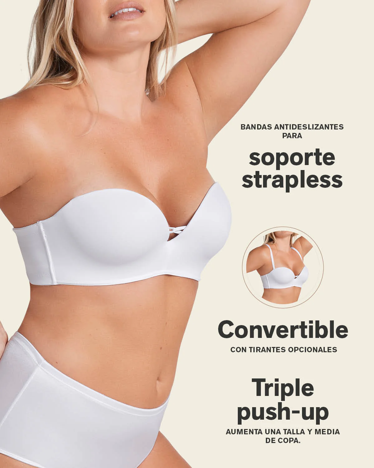 Triple Push-Up Strapless Bra - Image 16