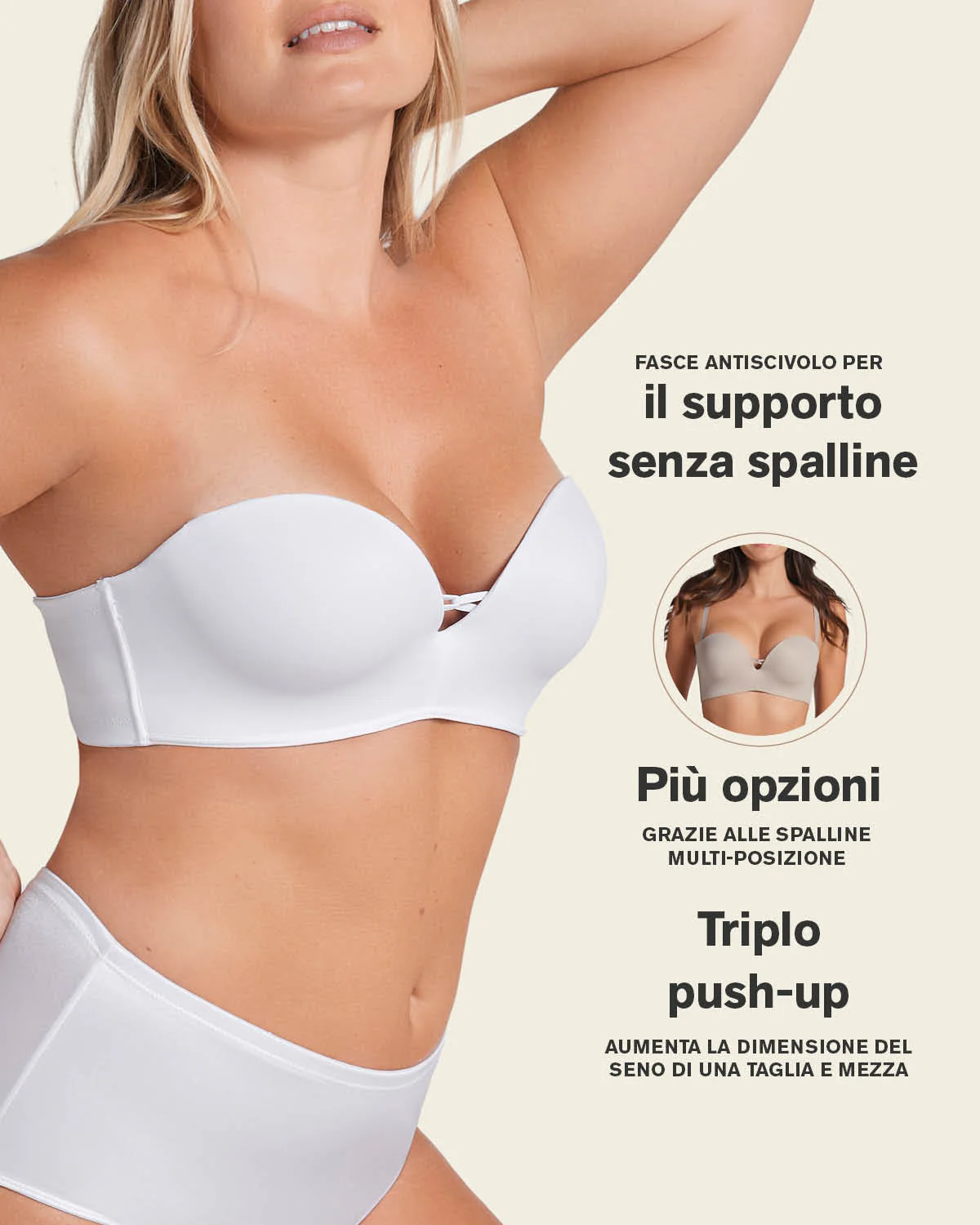 Triple Push-Up Strapless Bra - Image 20