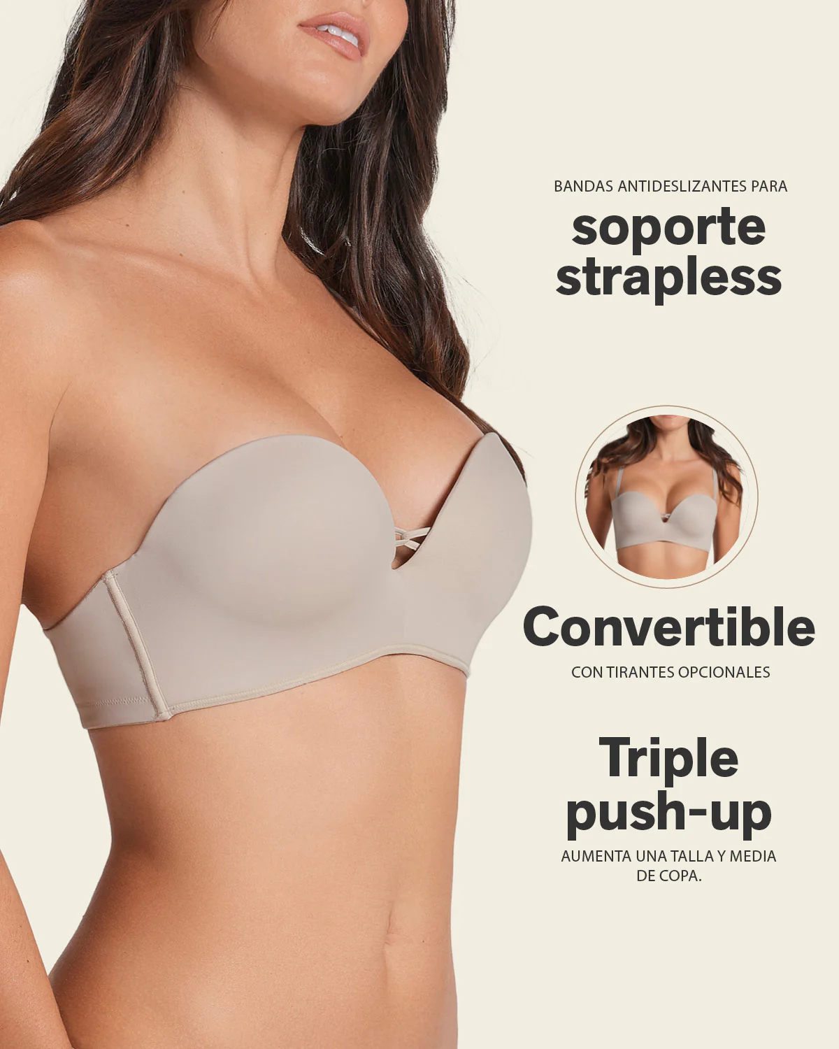 Triple Push-Up Strapless Bra - Image 29