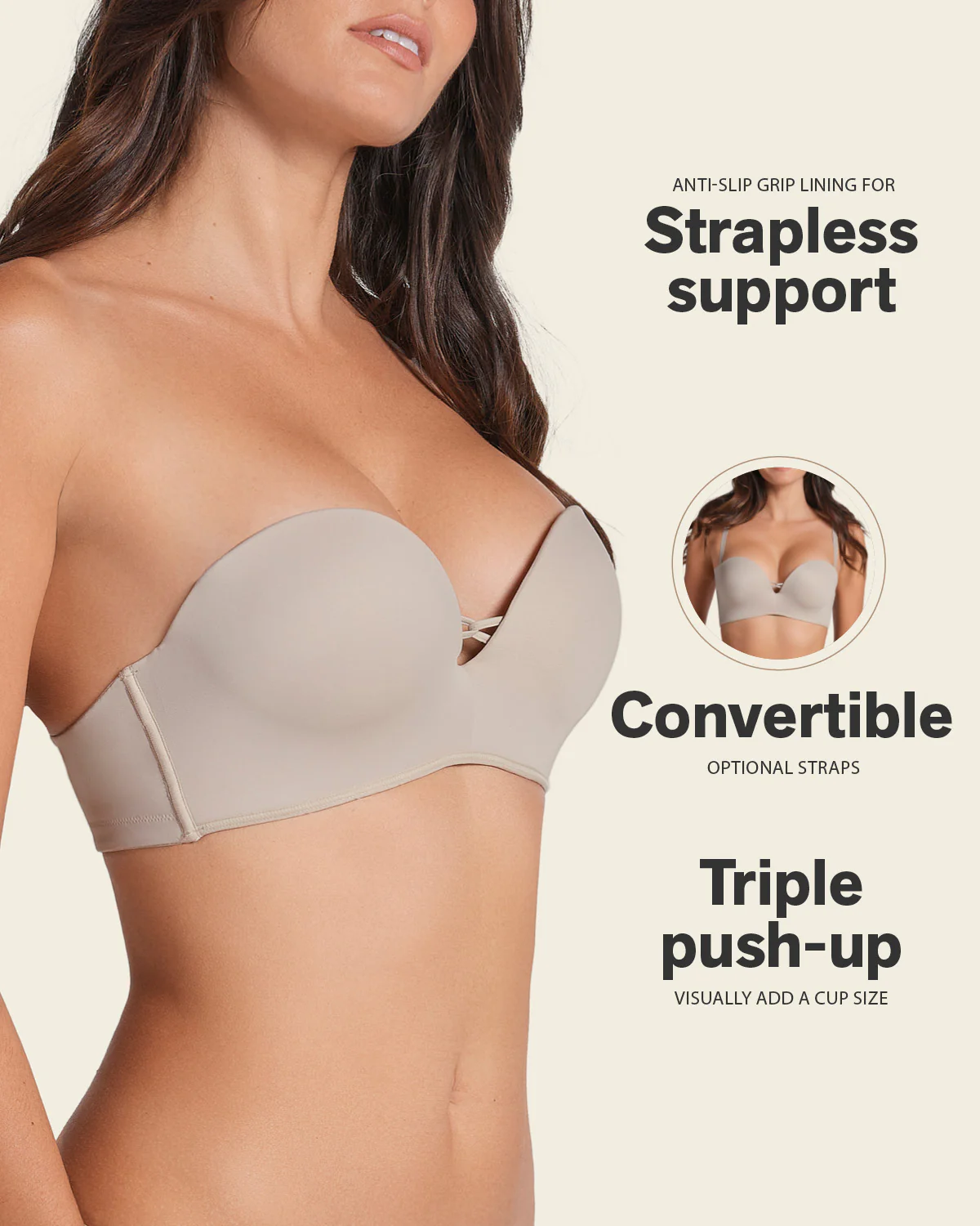Triple Push-Up Strapless Bra - Image 31
