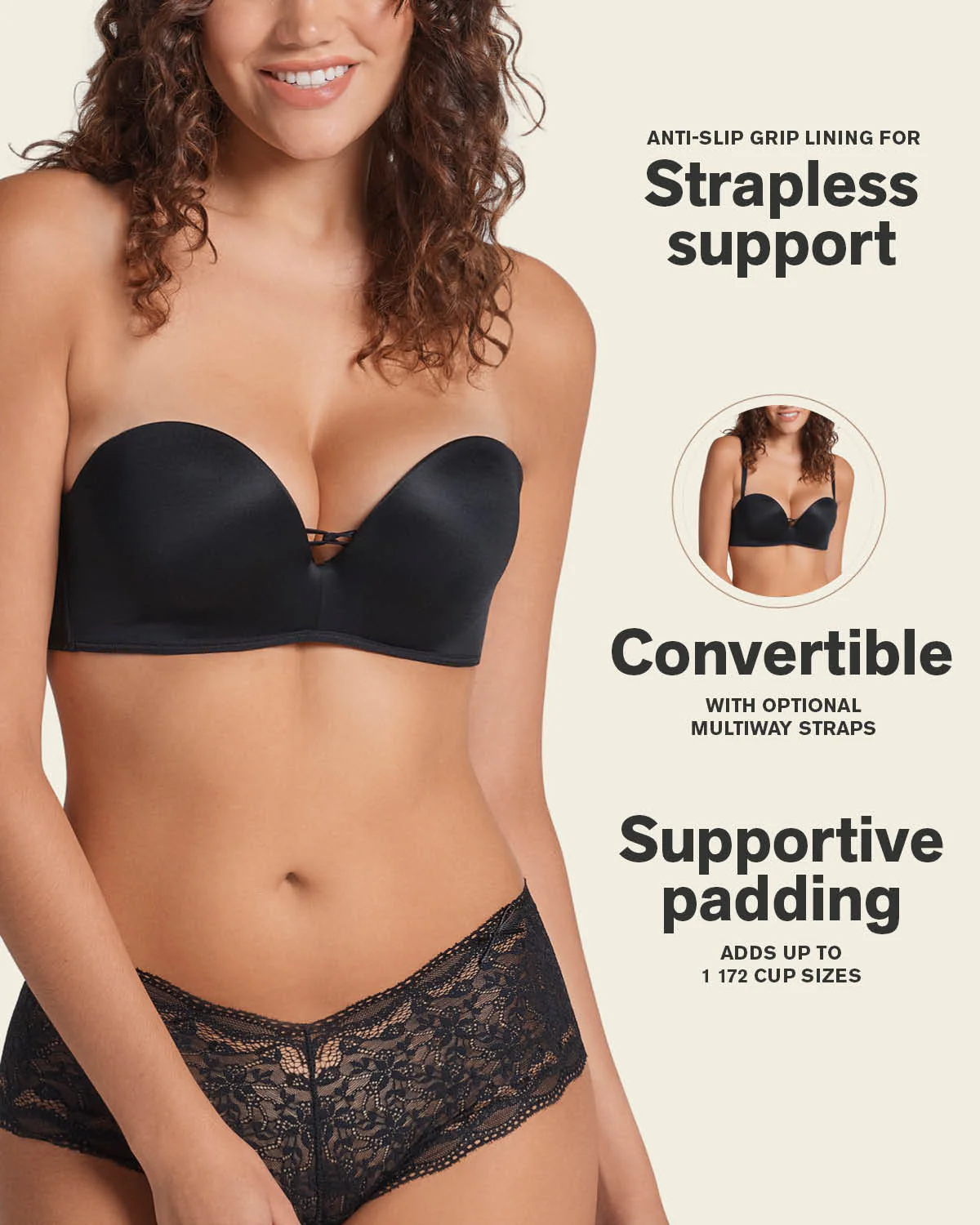 Triple Push-Up Strapless Bra - Image 5