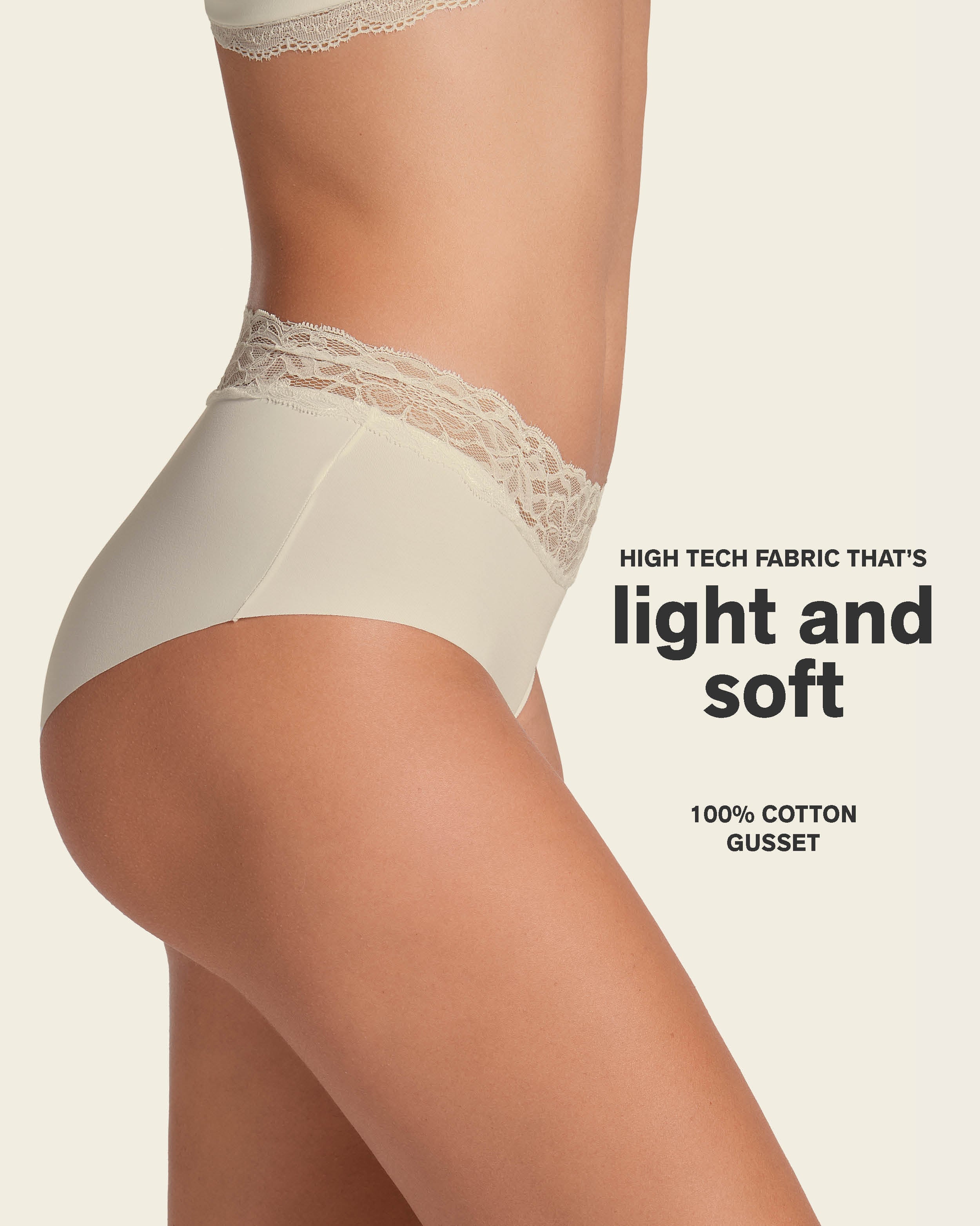 Ultra Light Lace Trim Hipster Knicker - Image 15