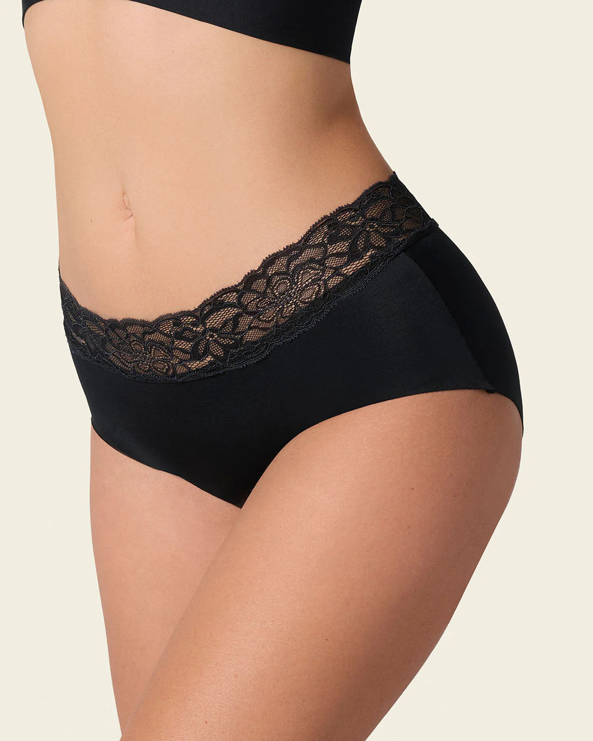Ultra Light Lace Trim Hipster Knicker - Image 5