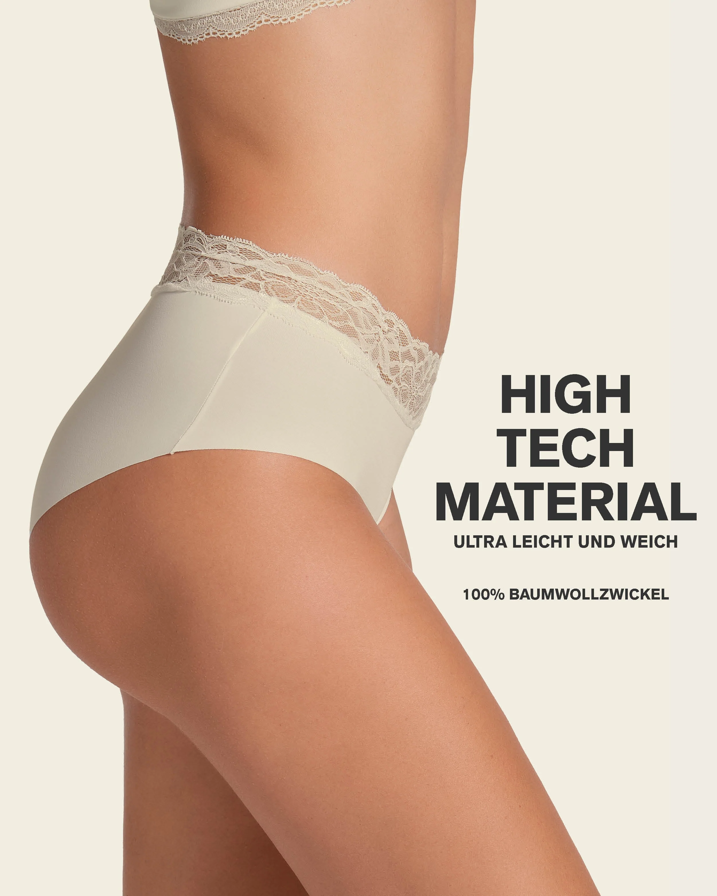 Ultra Light Lace Trim Hipster Knicker - Image 9