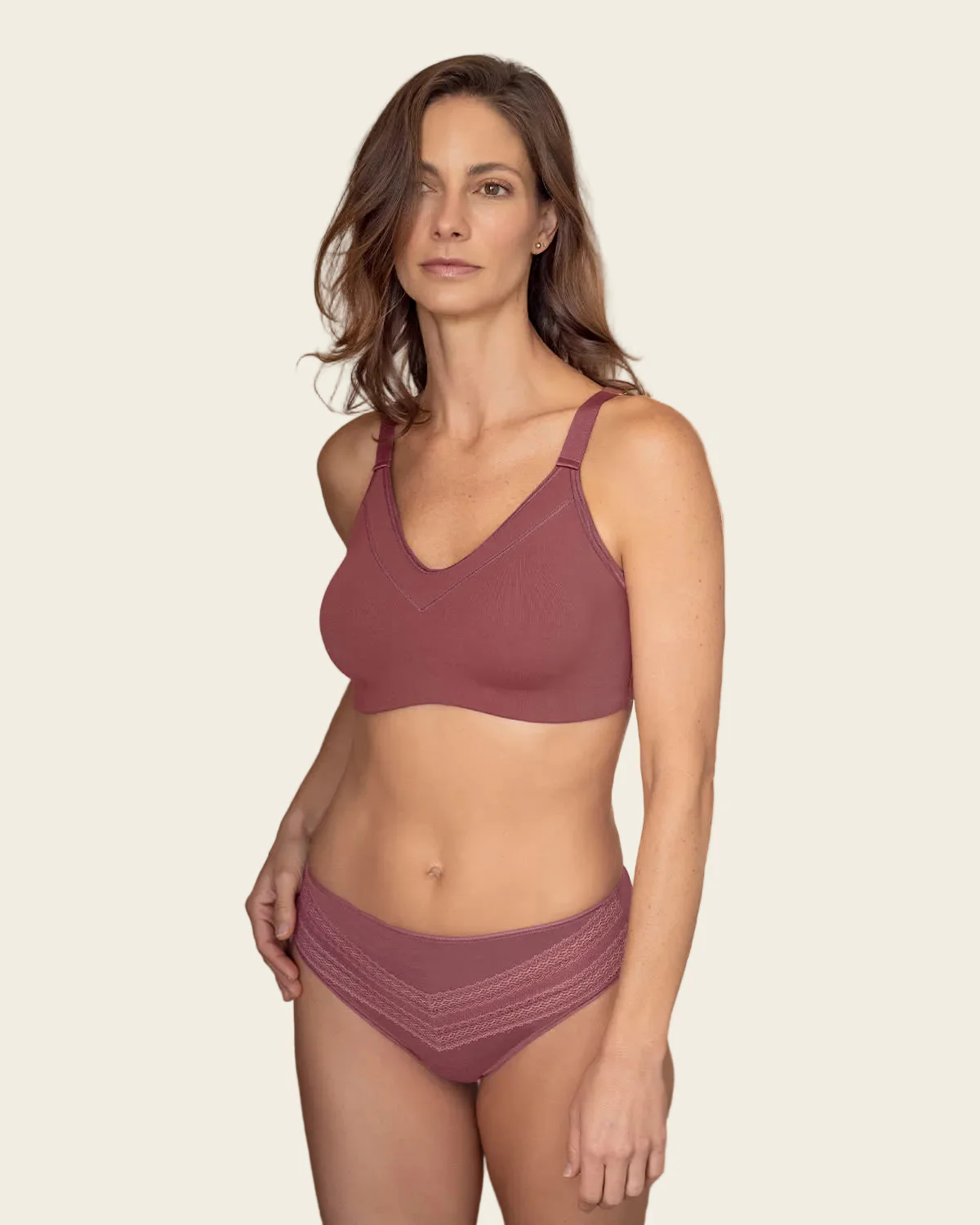 Unlined Stretch Cotton High Coverage Wireless Bra - Image 11