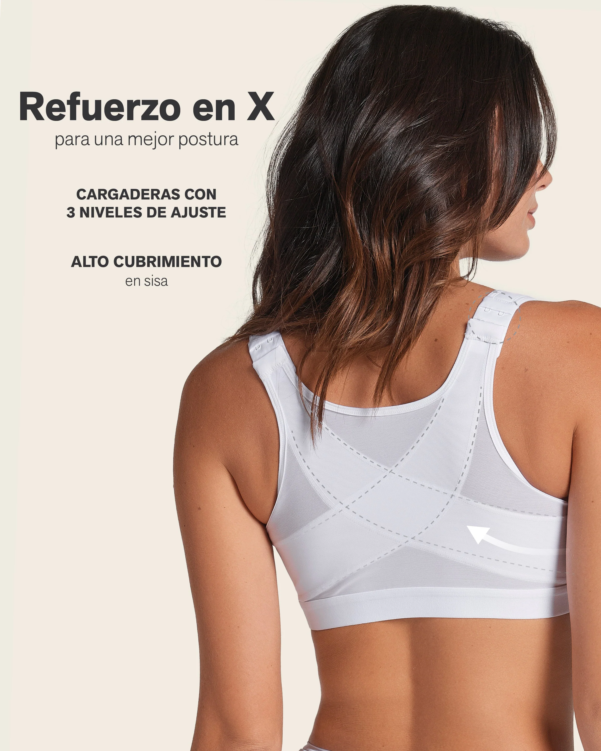 Unlined Wireless Posture Corrector Bra - Image 10