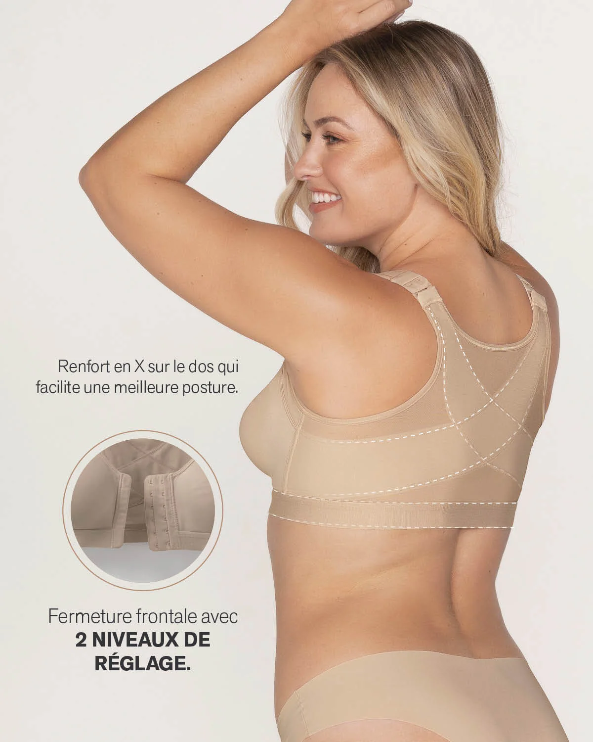 Unlined Wireless Posture Corrector Bra - Image 20