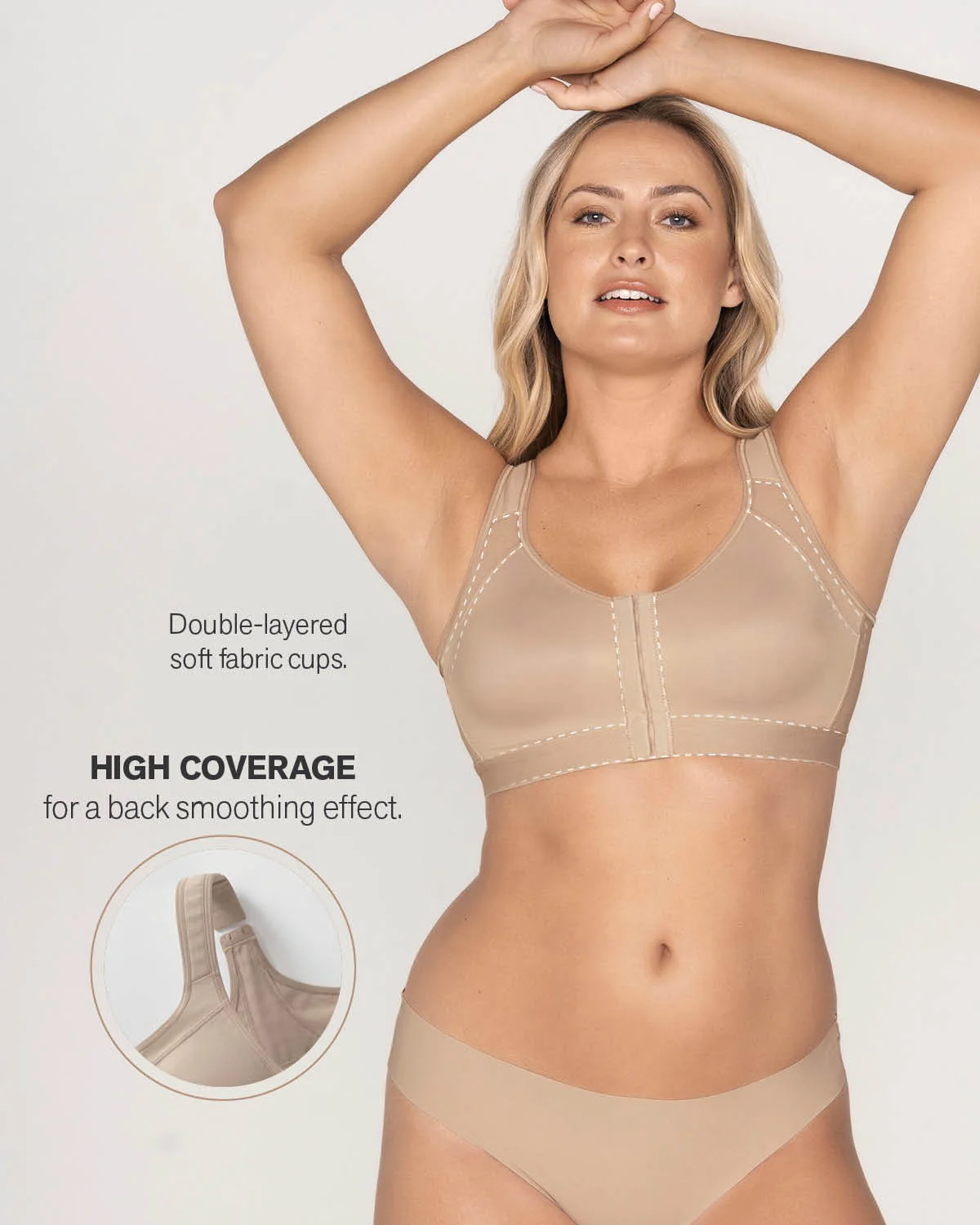 Unlined Wireless Posture Corrector Bra - Image 25
