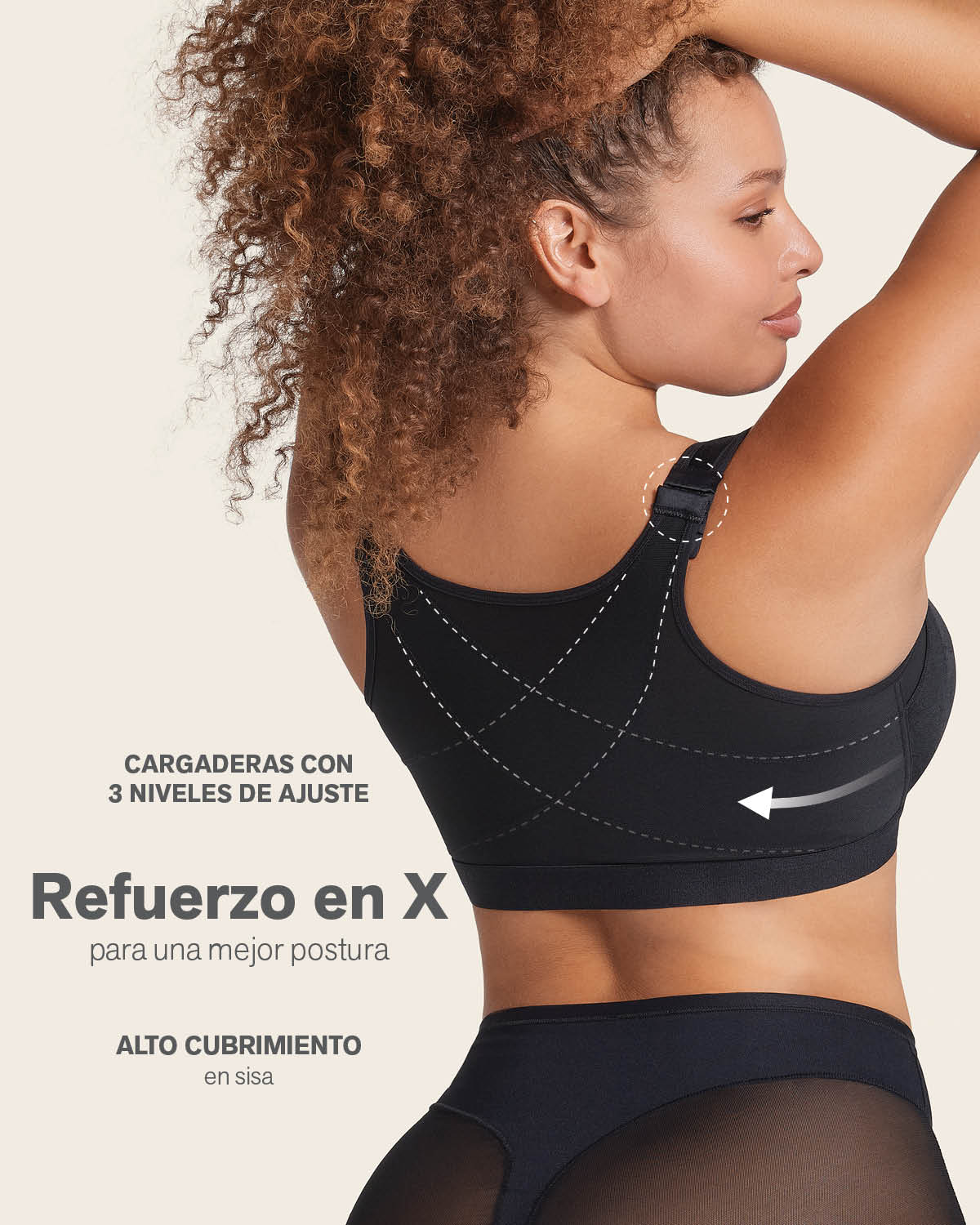 Unlined Wireless Posture Corrector Bra - Image 5